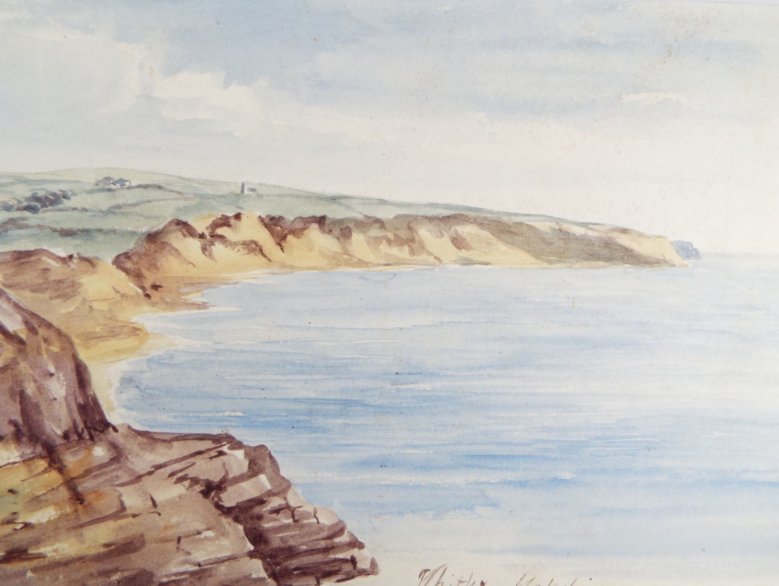 Original Watercolour, 'Whitby' Late 19th Century, Artist Unknown