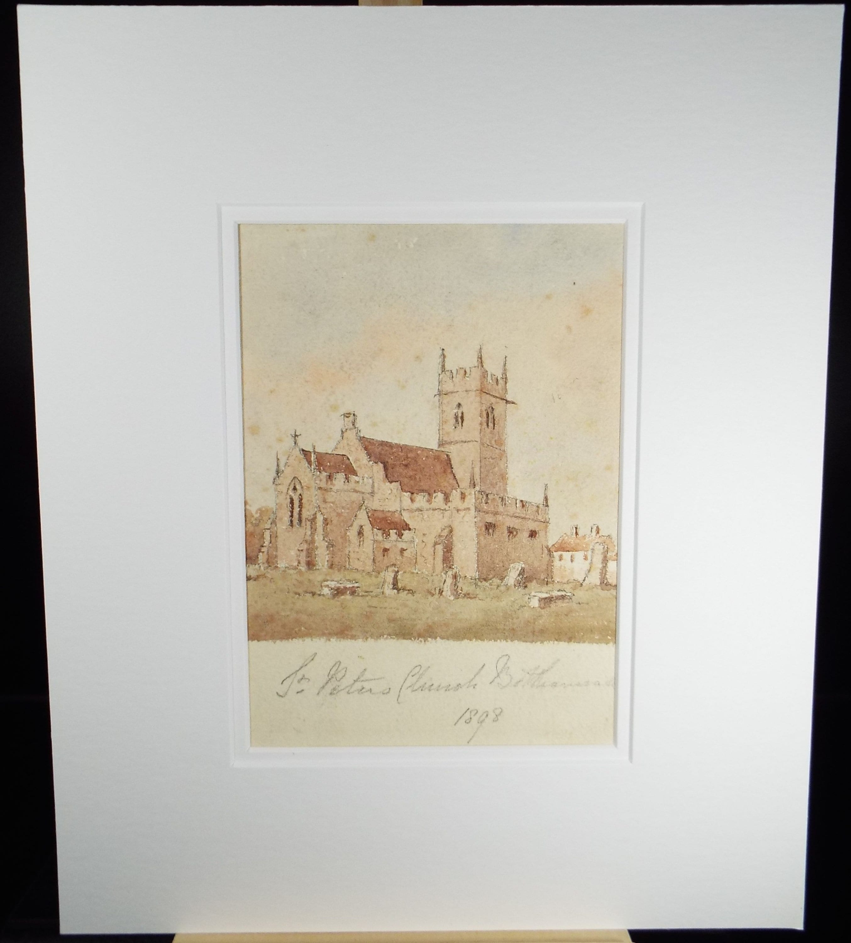 Original Watercolour, 'Our Lady, Bothamstall', dated 1898, Artist Unknown