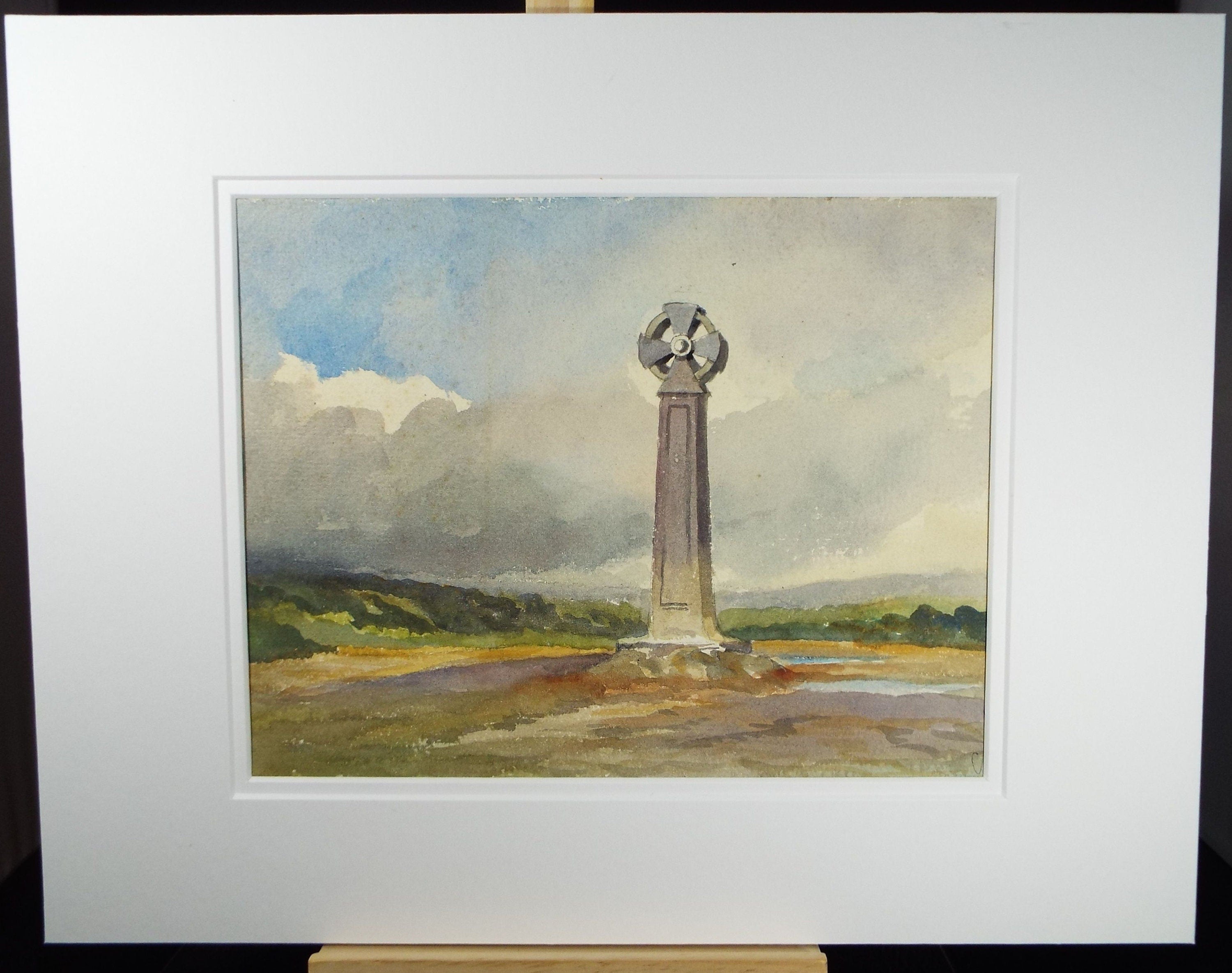 Original Watercolour & Gouache, 'Sailors Memorial - Hazlemere', Charles Browne Core (1860-1947)