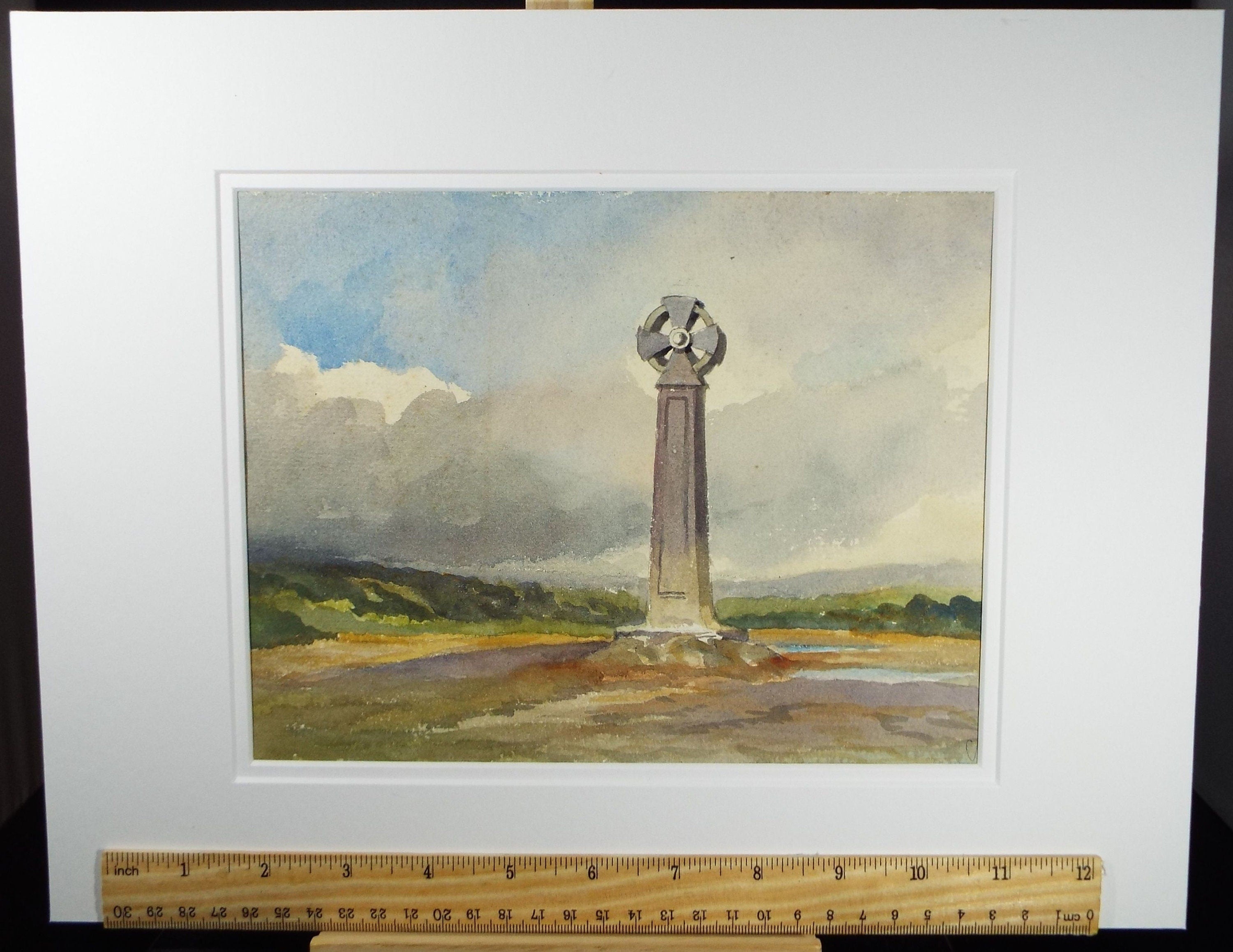 Original Watercolour & Gouache, 'Sailors Memorial - Hazlemere', Charles Browne Core (1860-1947)