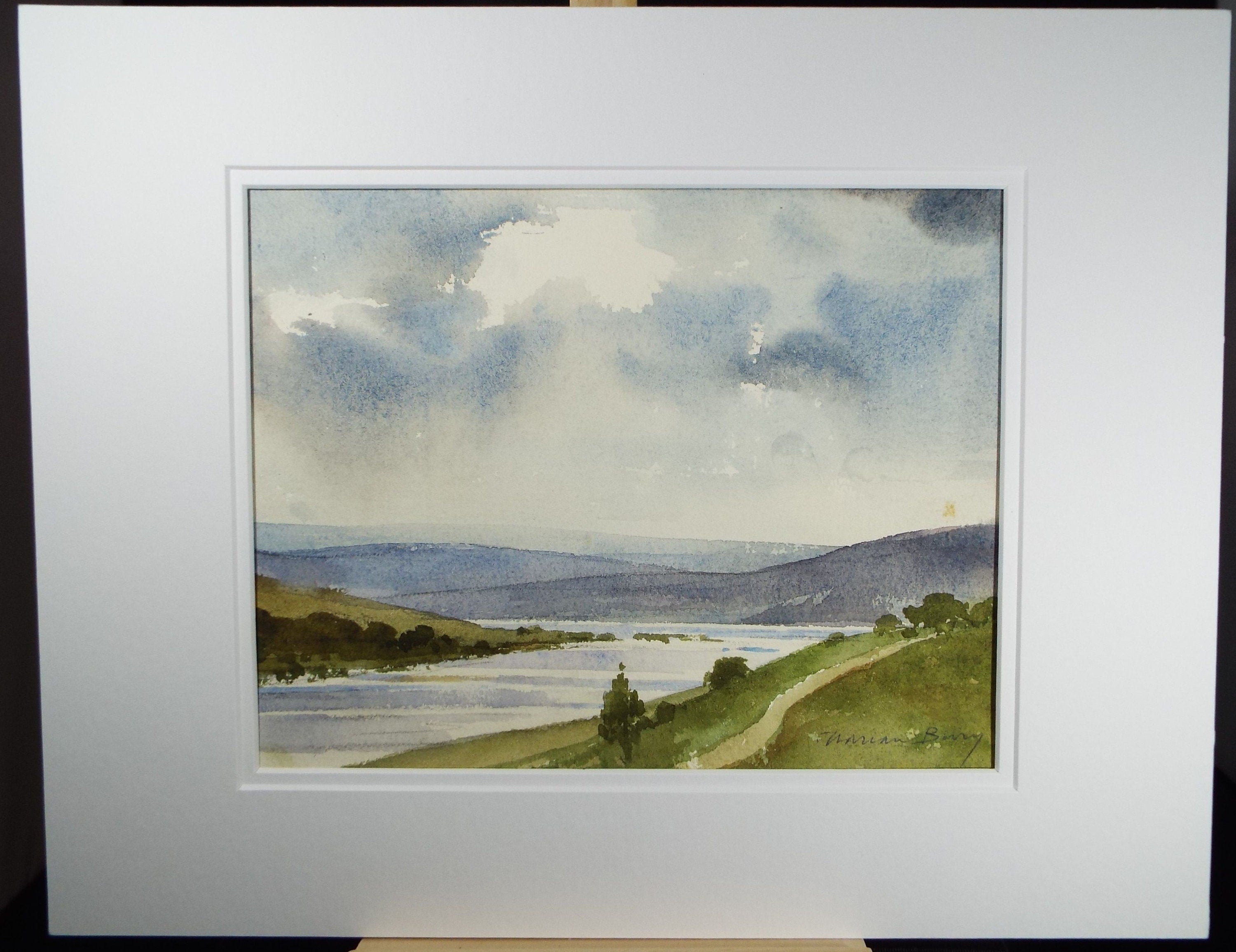 Original Watercolour, 'River Estuary', c1980's, Adrian Bury (1891-1991)