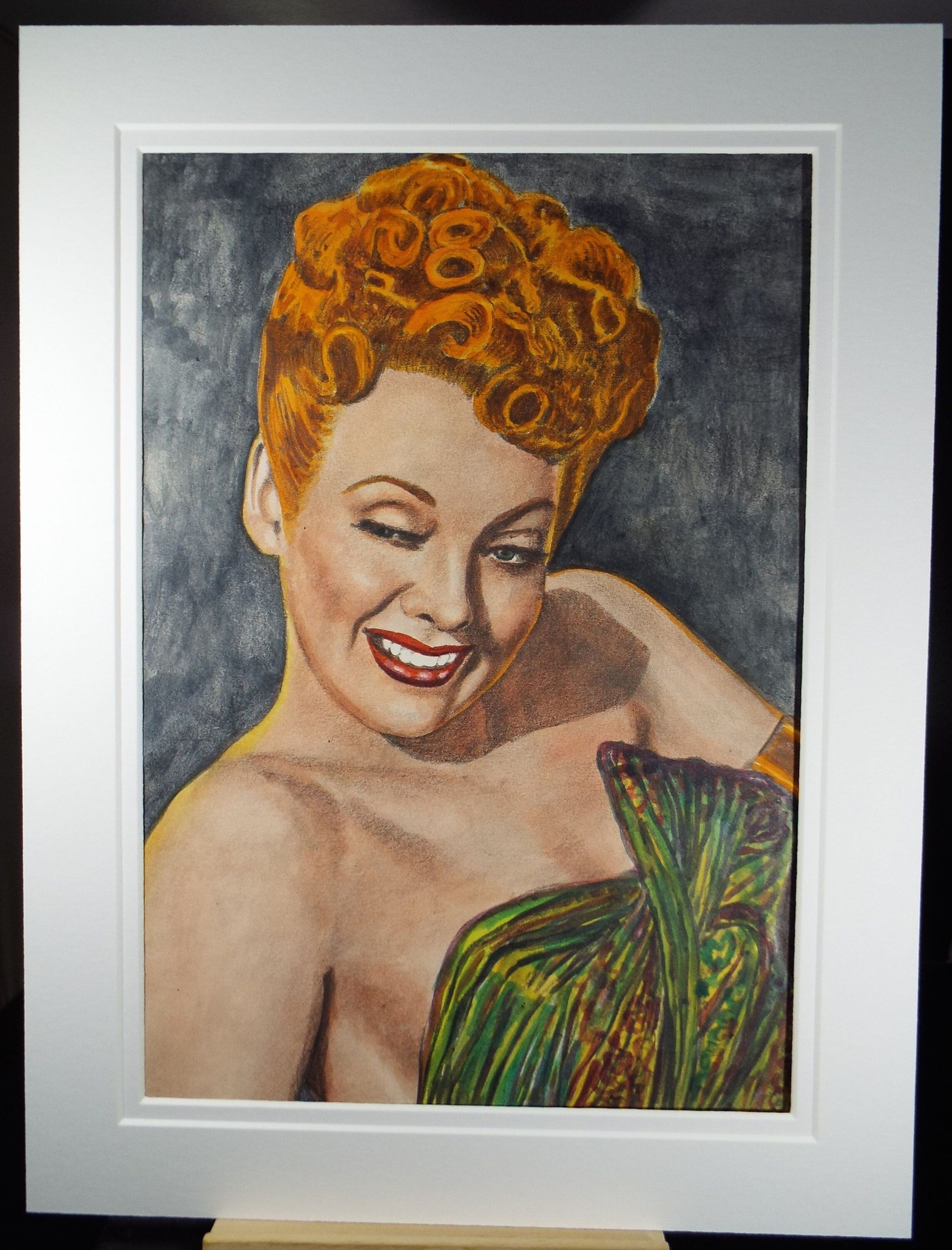 Original Pencil Drawing & Watercolour, 'Evelyn Keys', Albert Leonard, Mid 20th Century