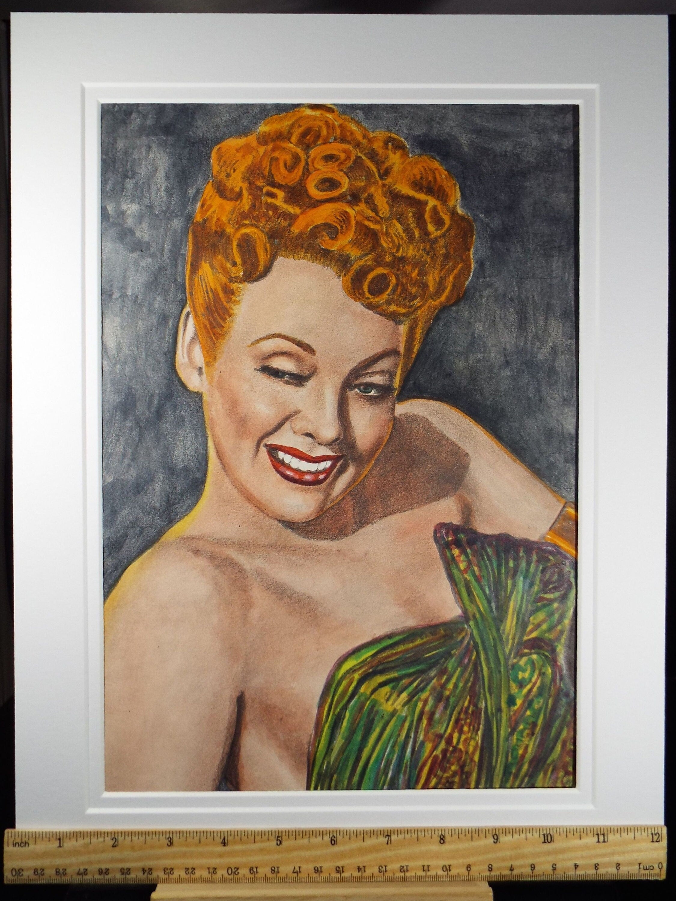 Original Pencil Drawing & Watercolour, 'Evelyn Keys', Albert Leonard, Mid 20th Century