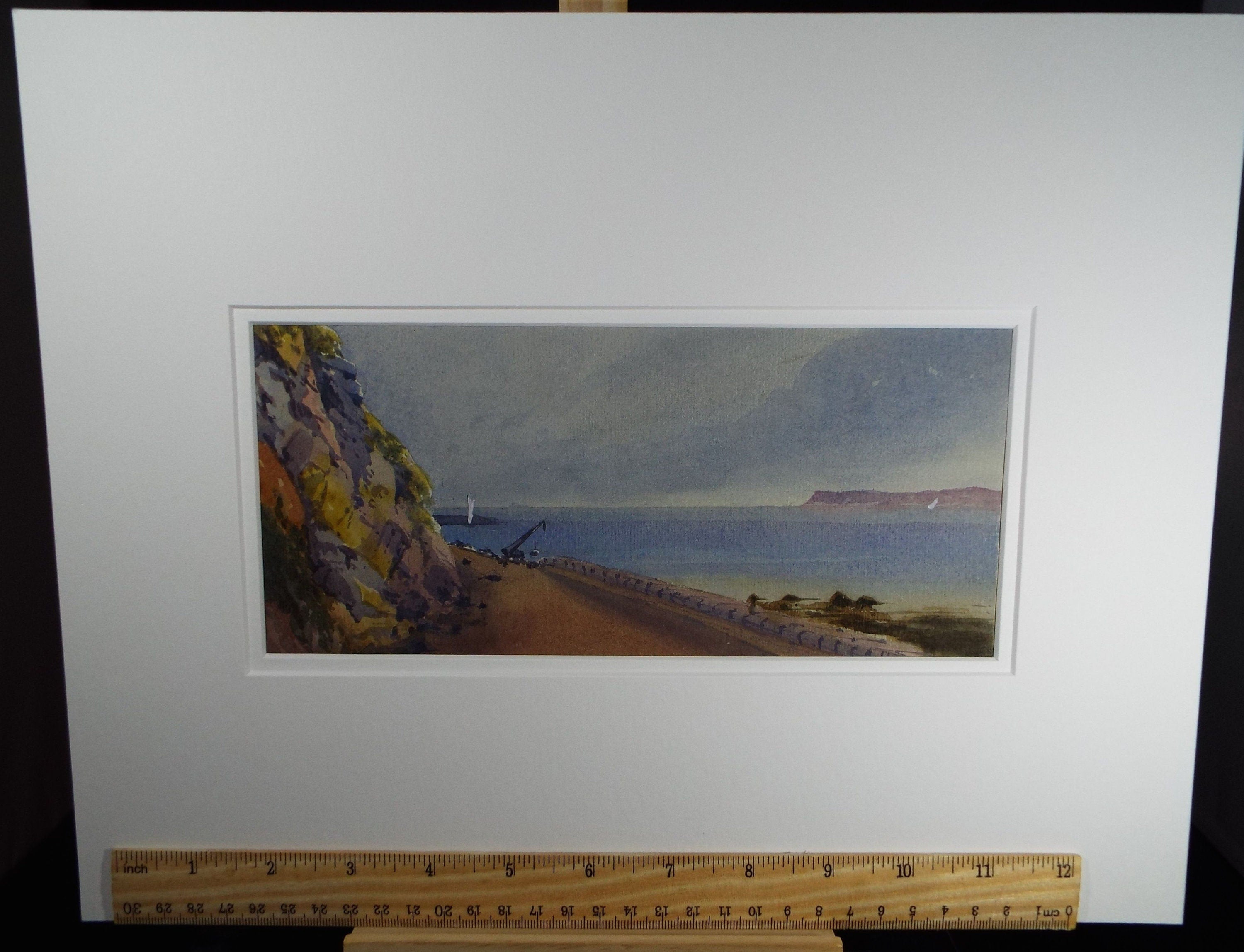 Original Watercolour, 'Berry Head, Torquay', Late 19th Century,  Artist Unknown