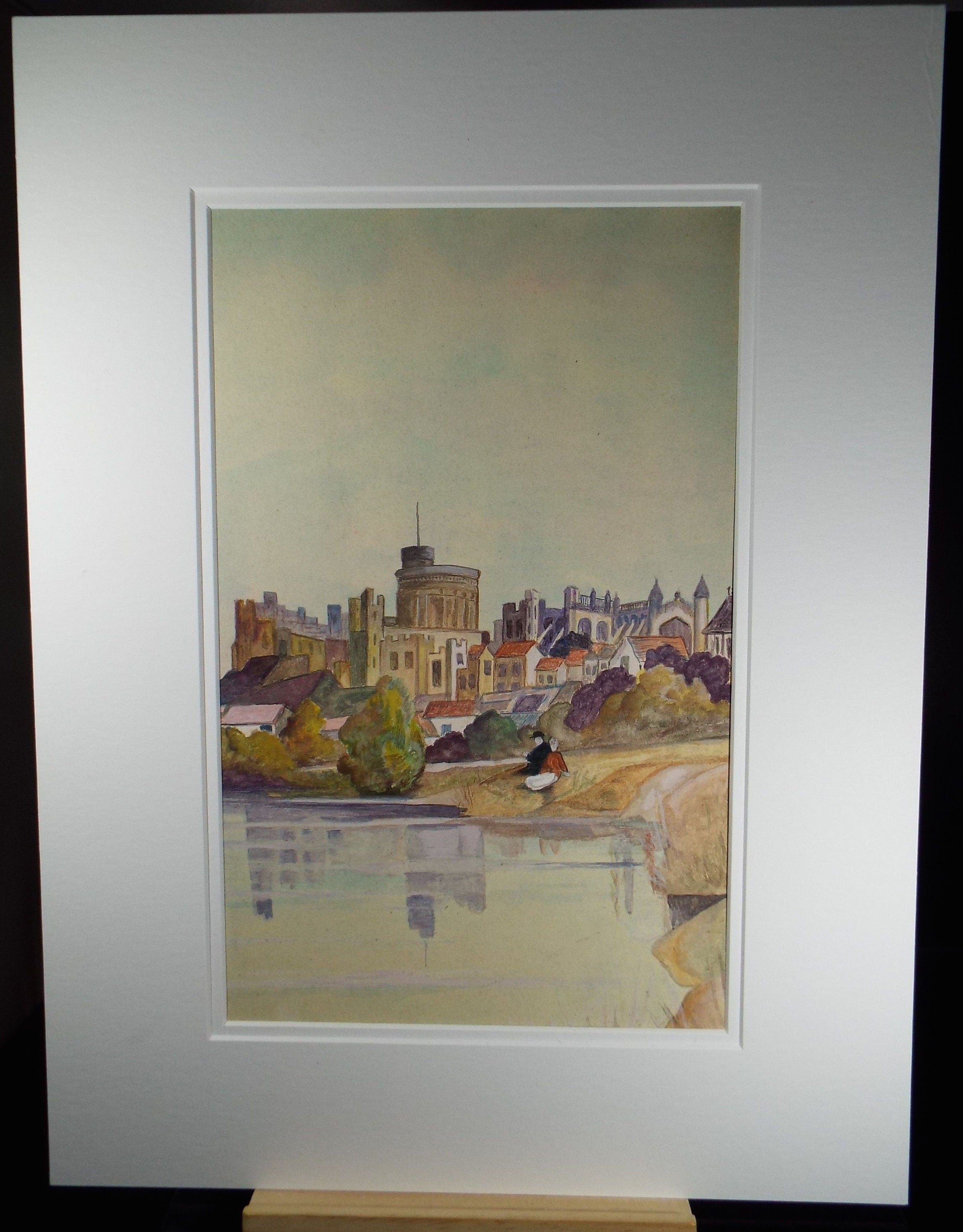 Original Watercolour, 'Windsor Castle',Dated 1949, Artist Unknown