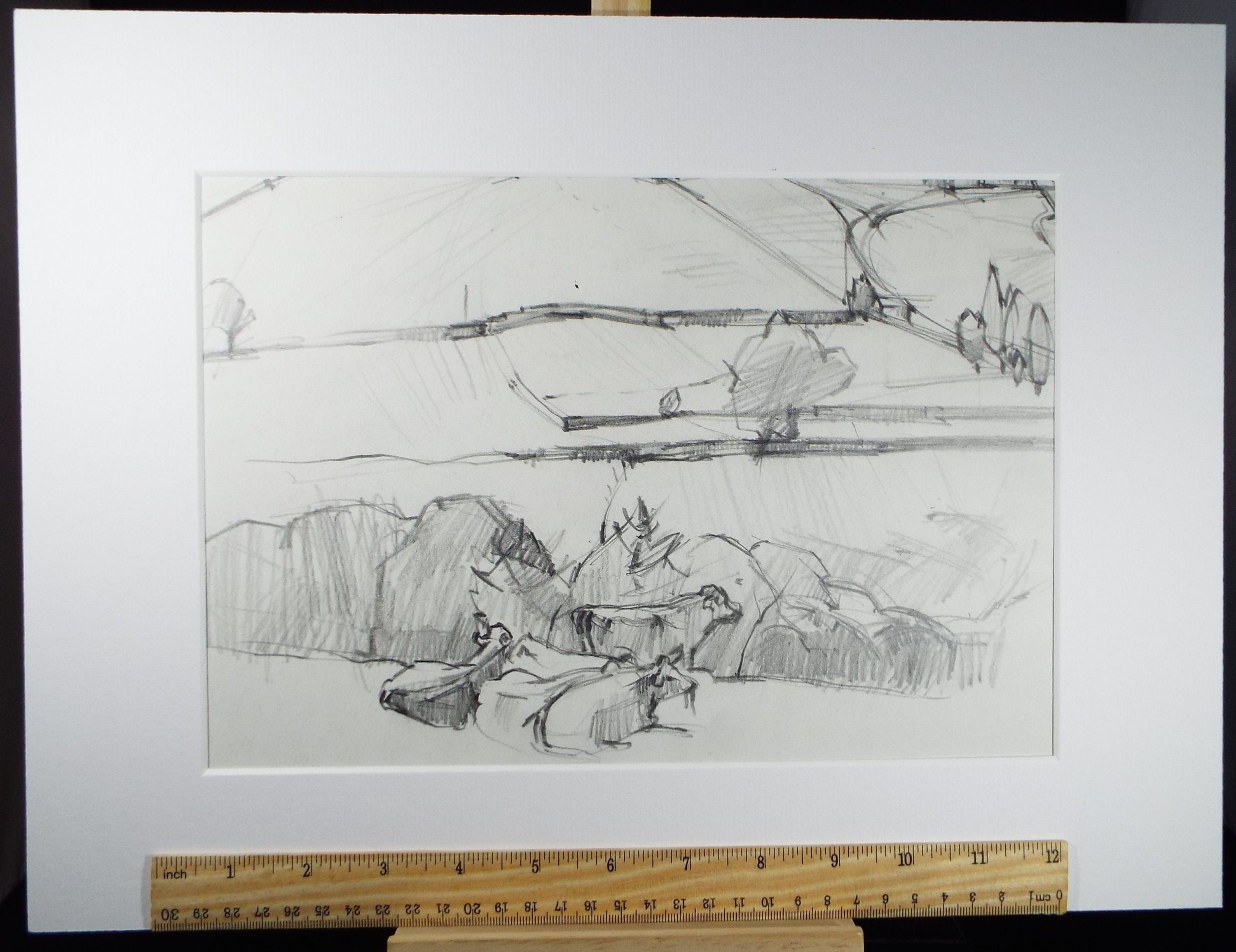 Original Pencil  Drawing, 'Weardale', Circa 1970's, Douglas Pittuck (1911-1993)