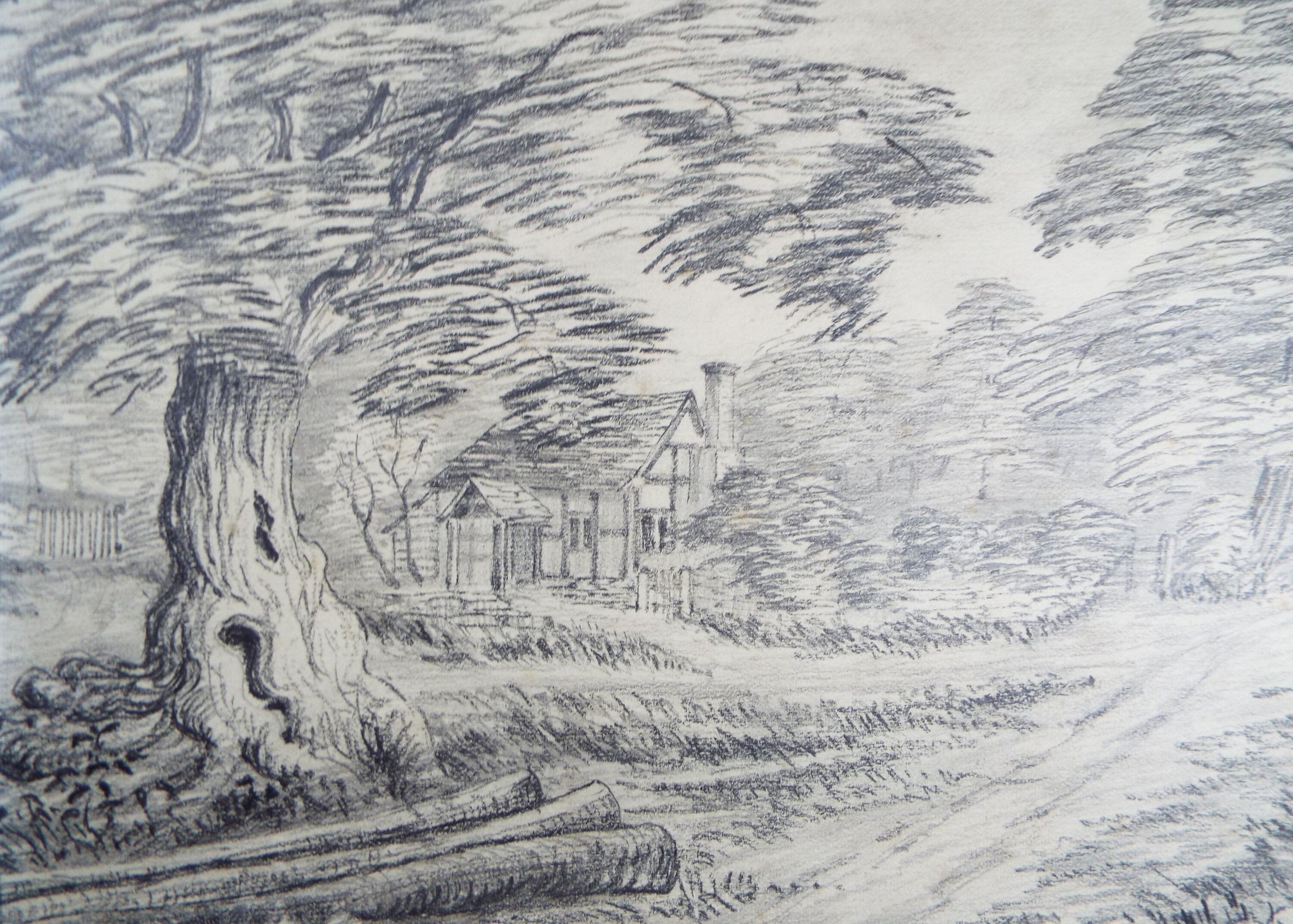 Original Pencil Drawing, 'Briarley', Dated 1869,  Artist Unknown