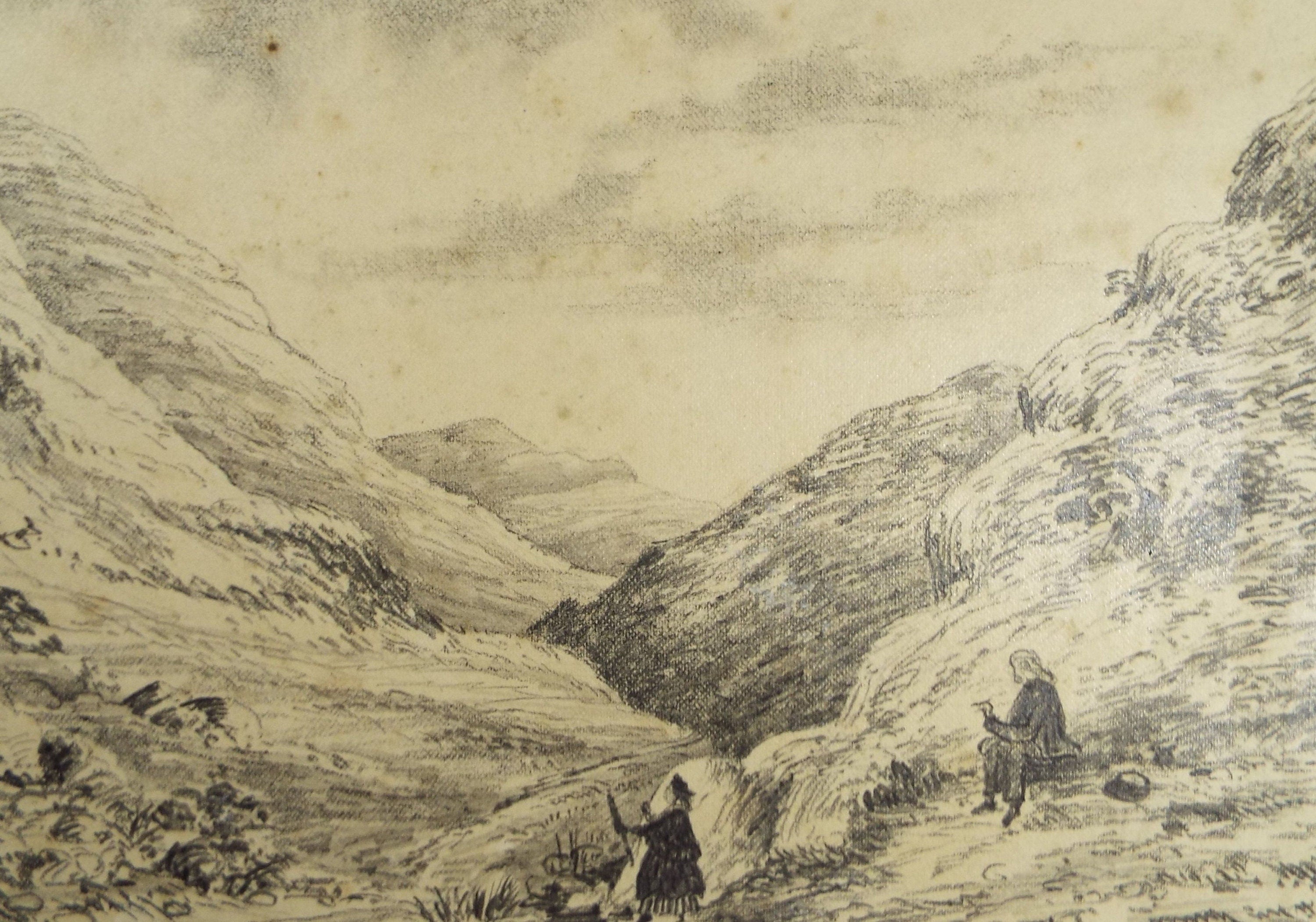 Original Pencil Drawing, 'Church Stretton', Dated 1875,  Artist Unknown