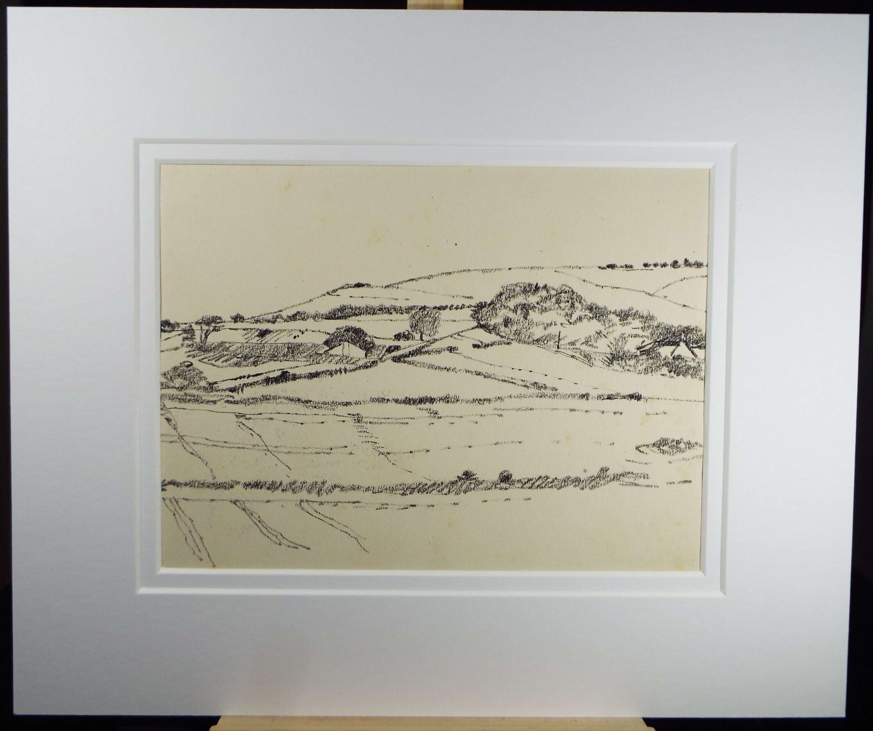 Original Charcoal & Pencil Drawing 'Berwick', c1990's, Norman James Battershill (1922-2010)