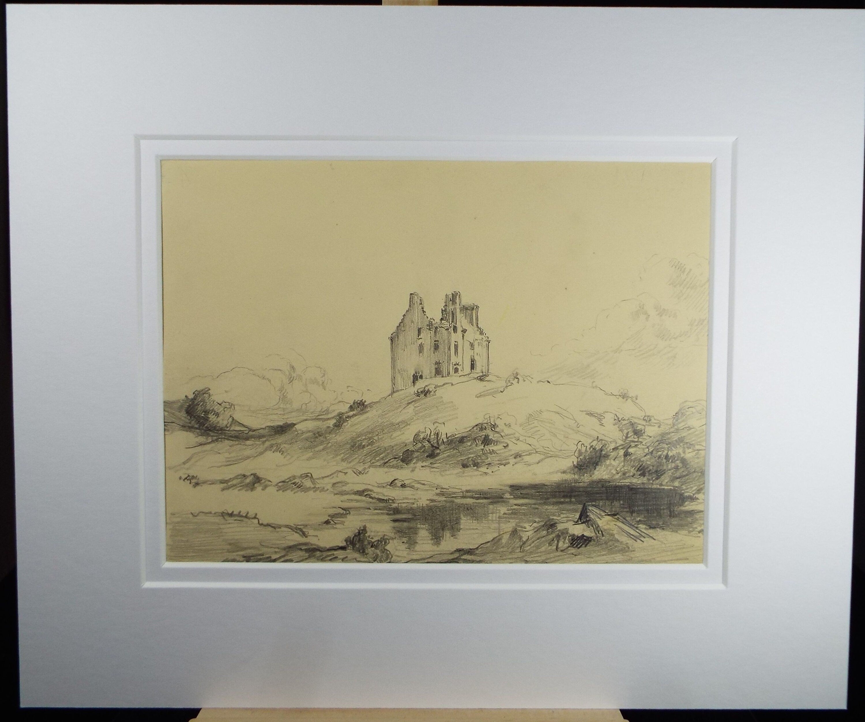 Original Pencil Drawing,  'Fenton Tower', Dated 1928, Nan C. Livingstone (1876-1952)