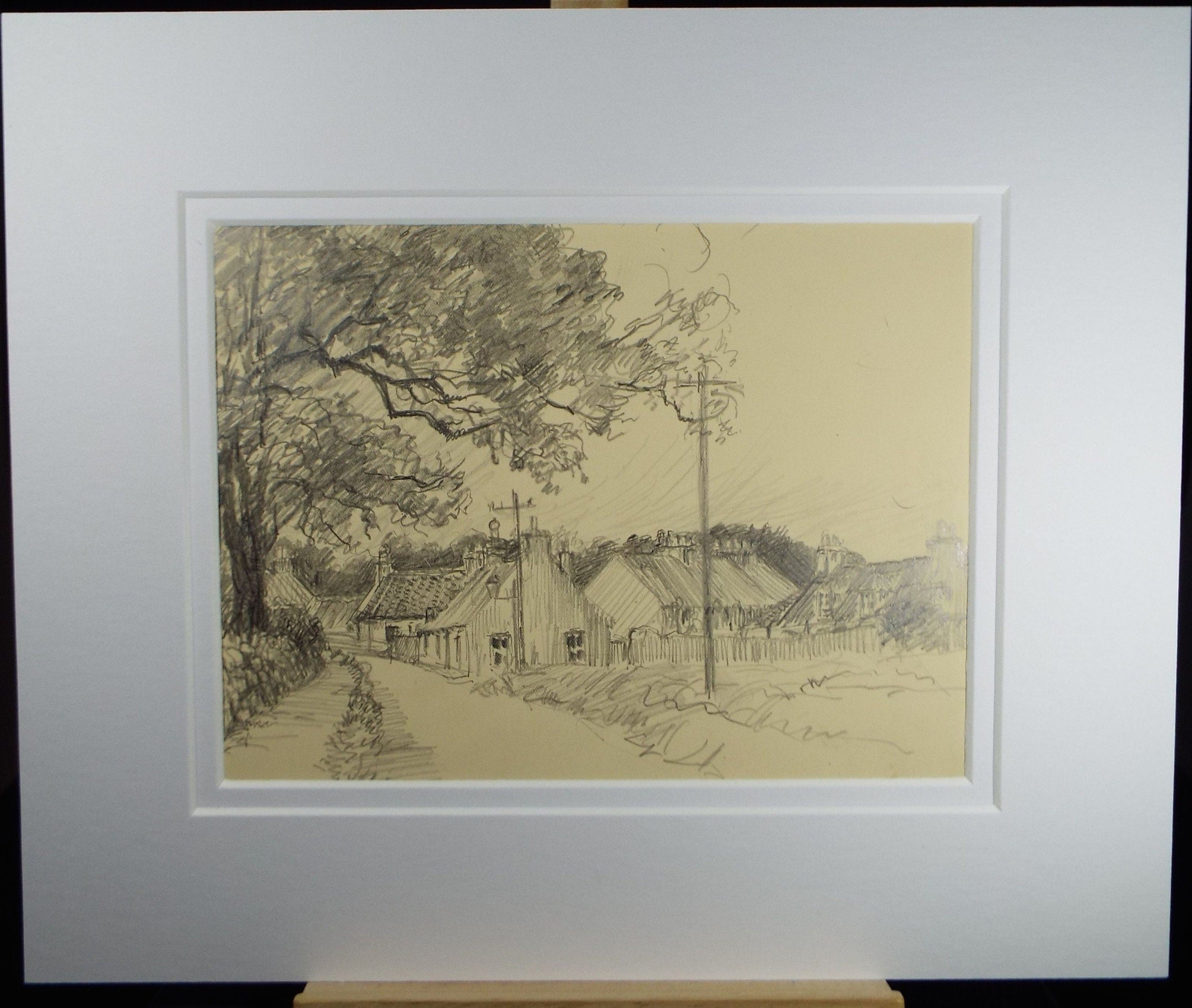 Original Pencil Drawing, 'Kilkenny', Dated 1936, Nan C. Livingstone (1876-1952)