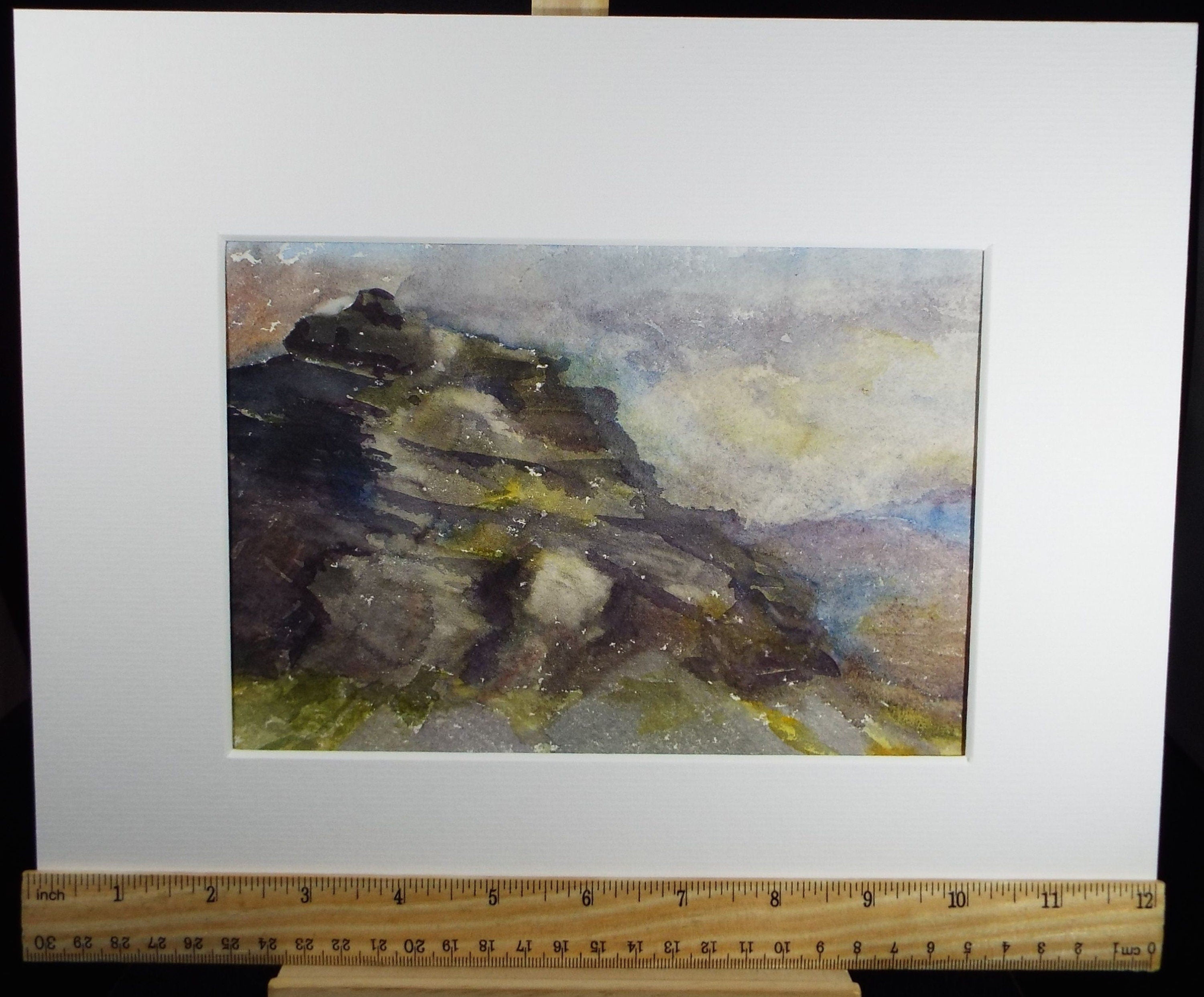 Original Watercolour on Paper, 'Dartmoor Tor', early 20th Century, Artist Unknown