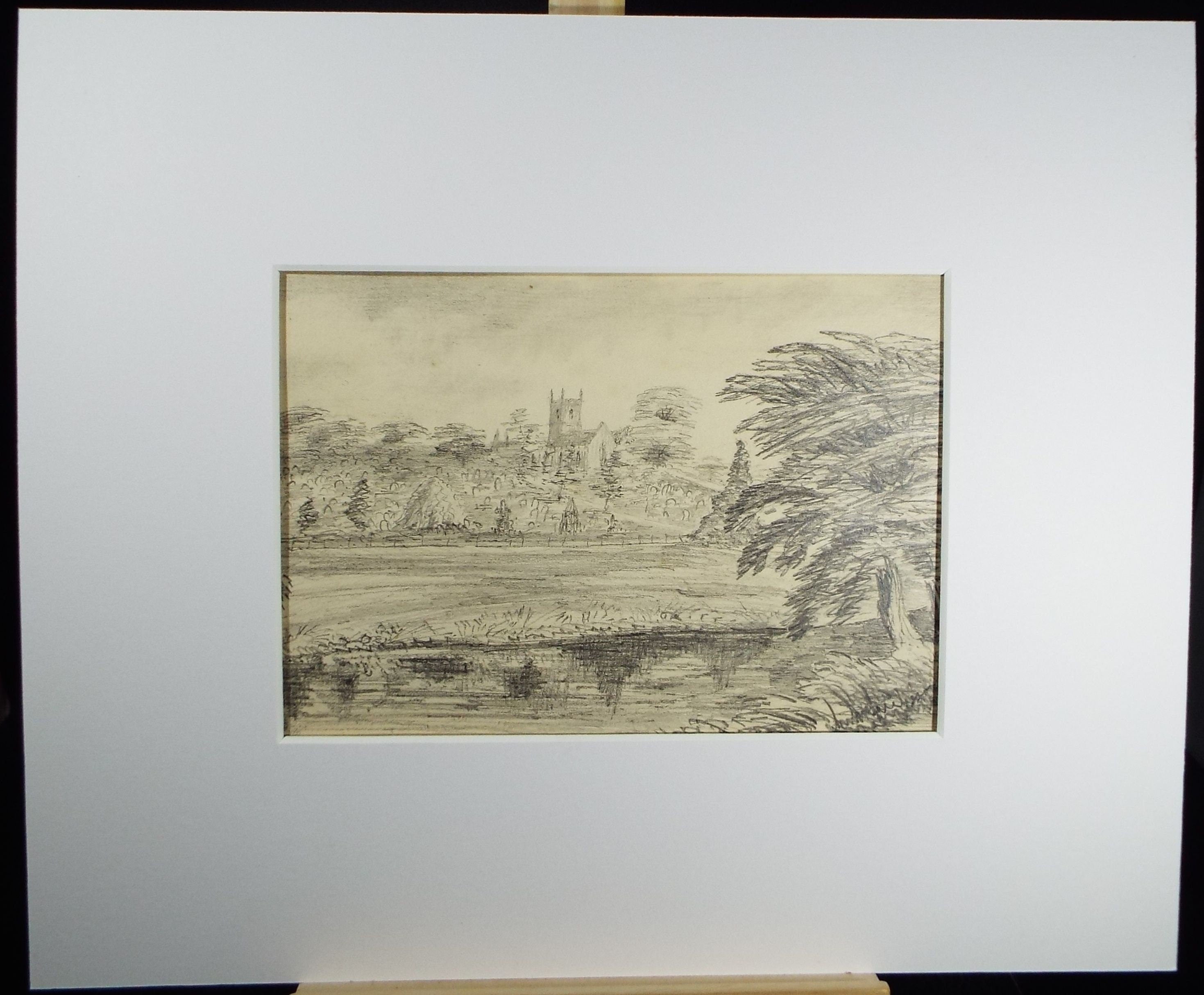 Original Pencil Drawing, 'Leominster', Dated 1883,  Artist Unknown