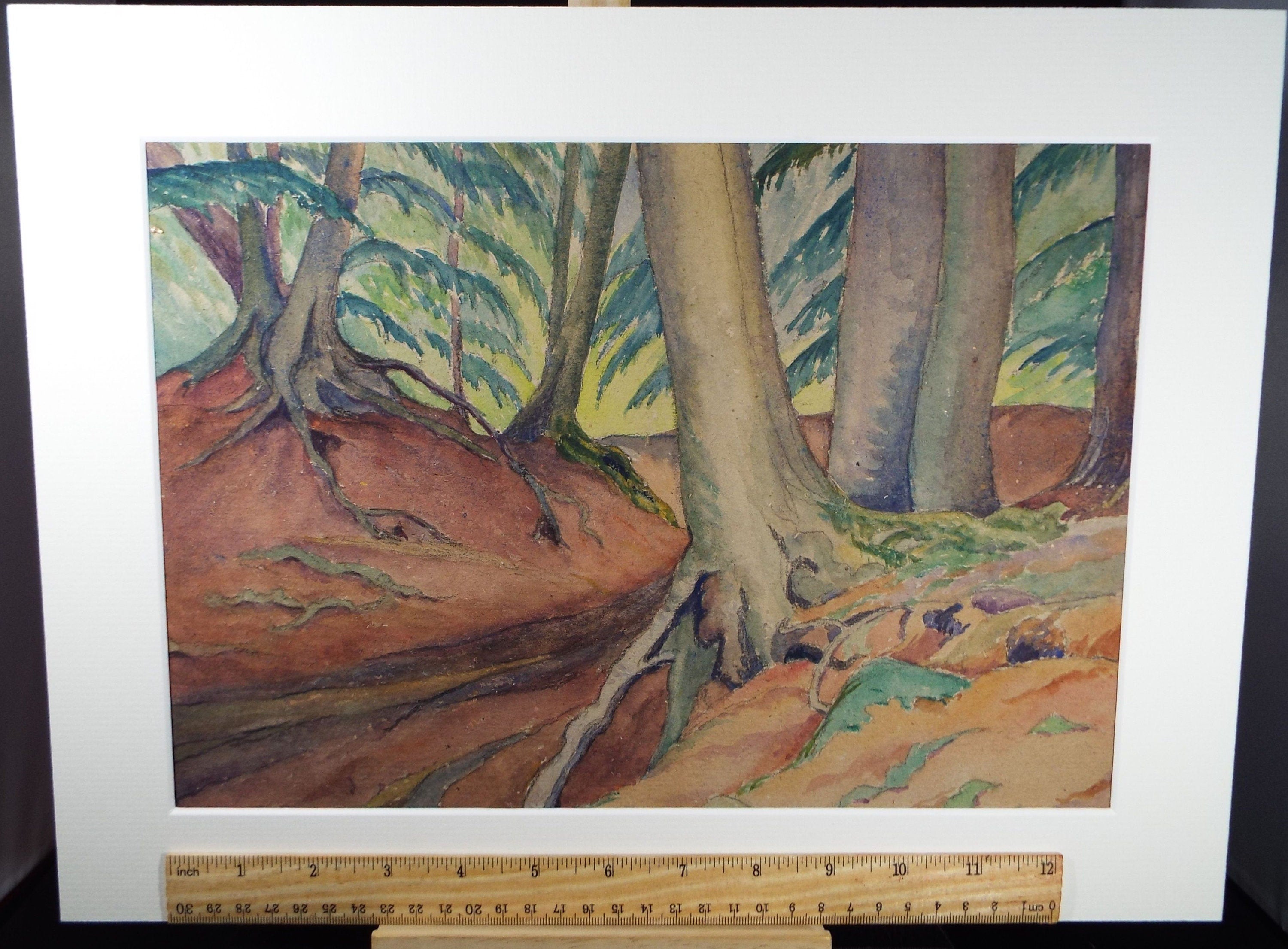 Original Charcoal & Watercolour, 'Woodland', Circa 1930's , Frank Harold Read FRPS (1881-1960)