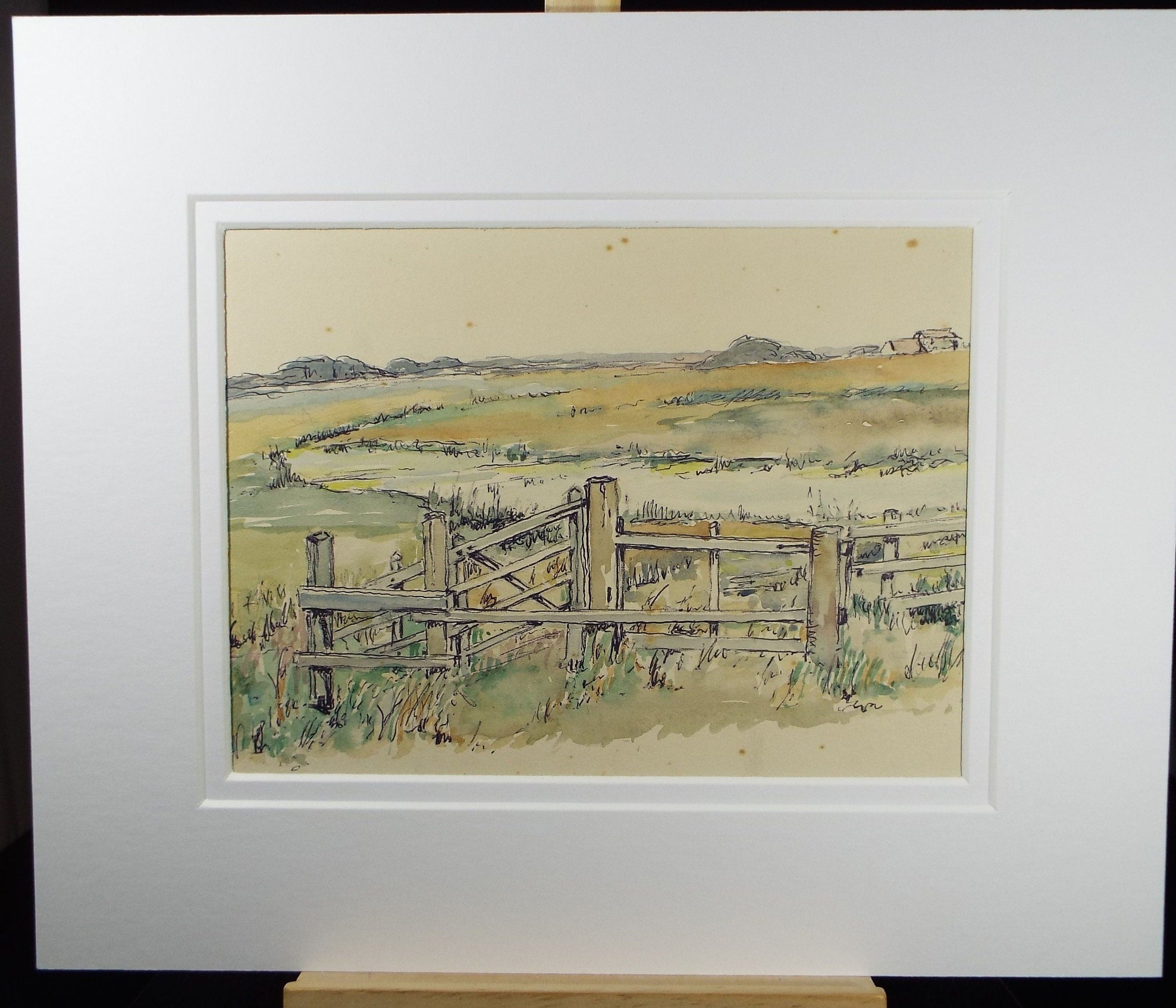 Original pen & Watercolour, 'Style with landscape beyond', Circa 1930's , Frank Harold Read FRPS (1881-1960)