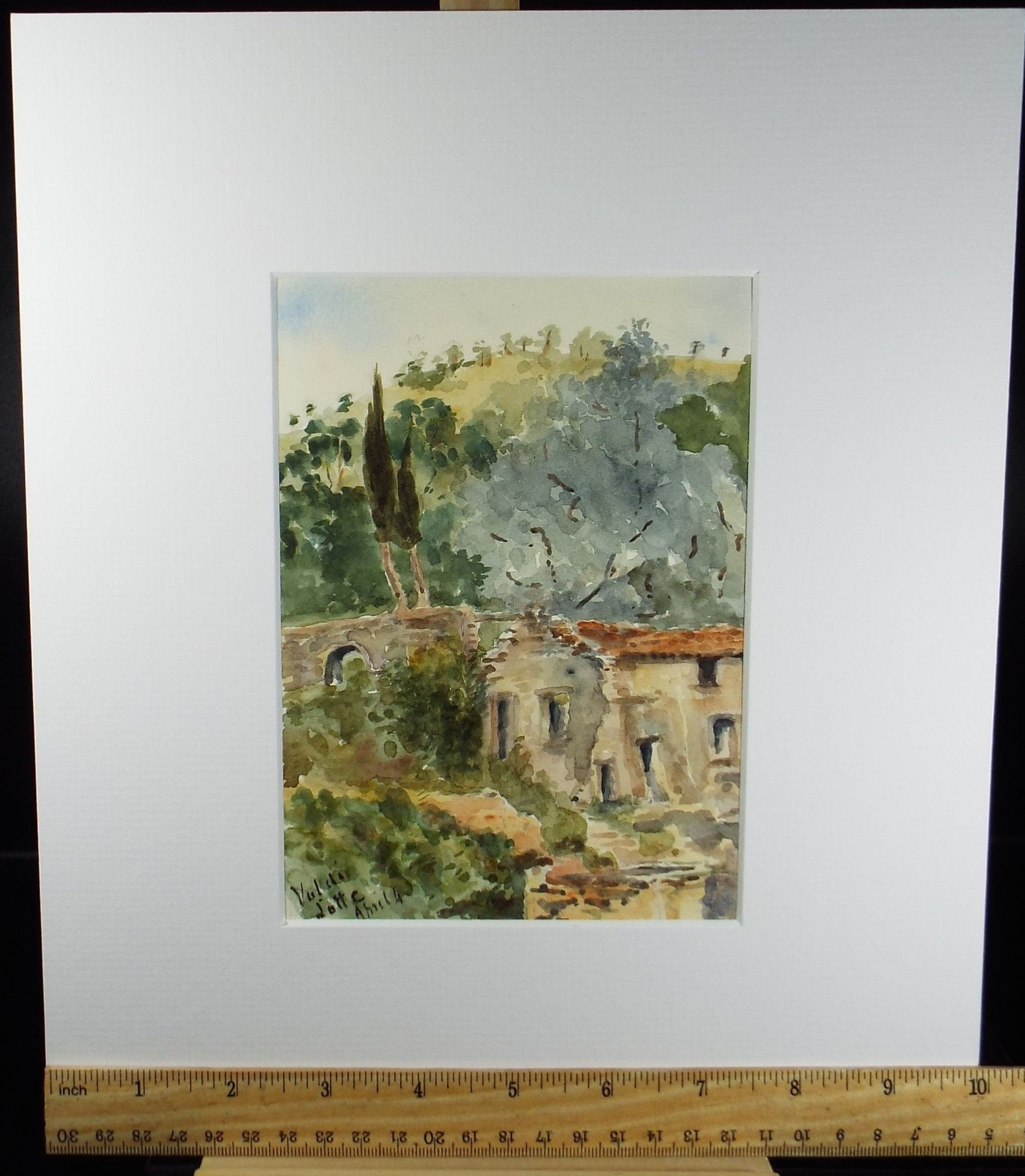 Original Watercolour, 'Village - Cotes D'Azur'', Robert Hay Drummond, Early 20th Century