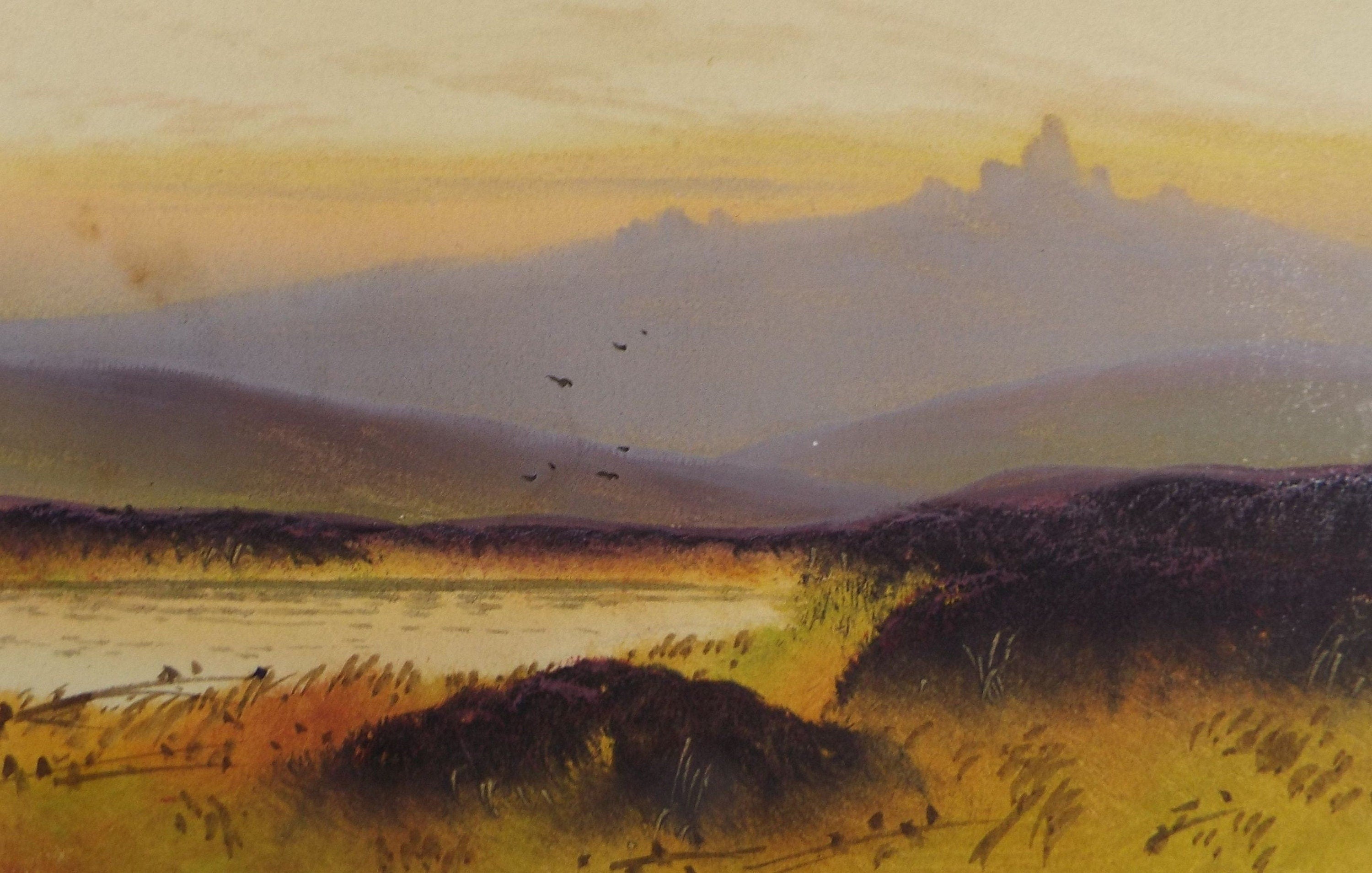 Original Watercolour, ' On Dartmoor', early 20th Century, Artist Unknown (intialled SM)