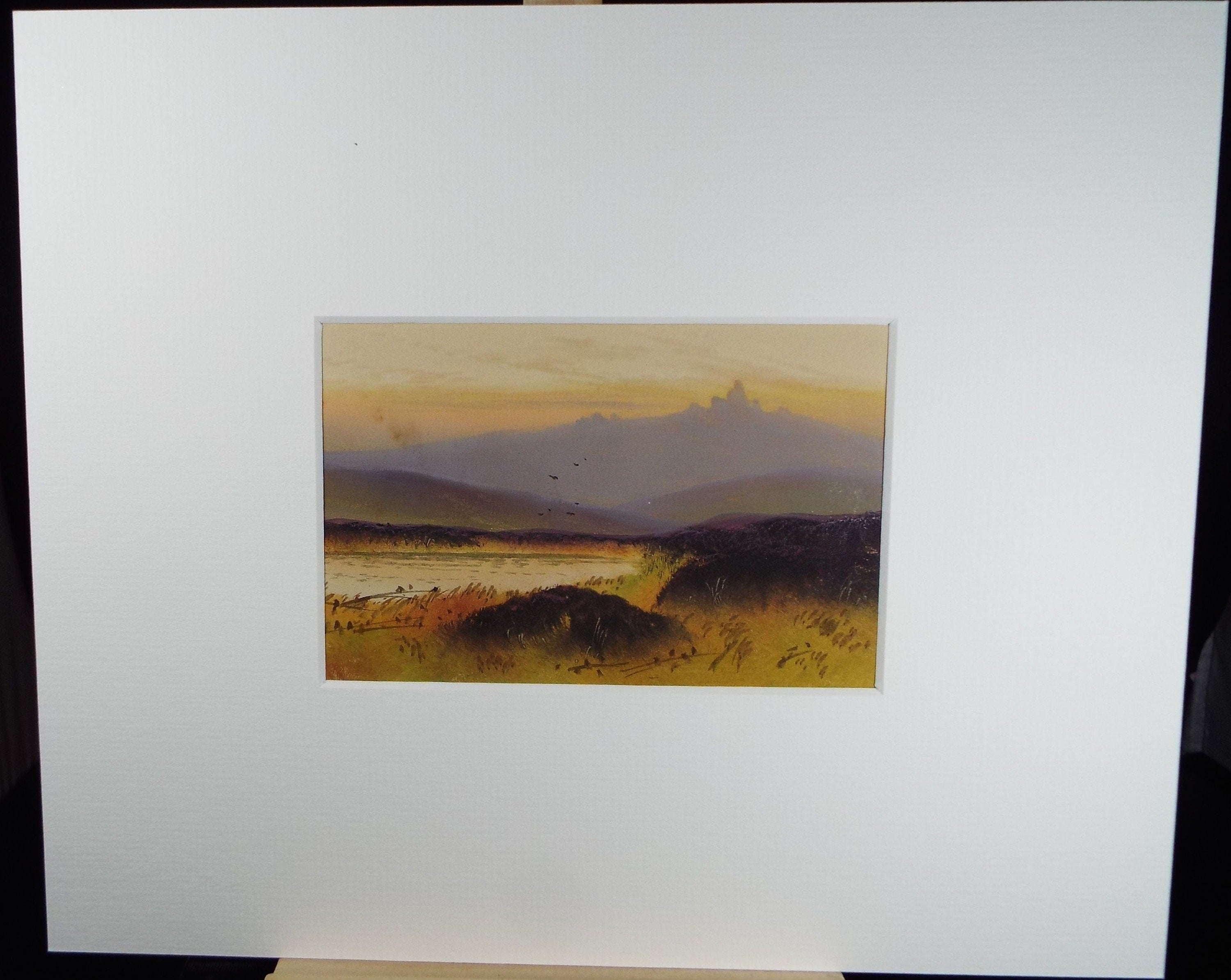 Original Watercolour, ' On Dartmoor', early 20th Century, Artist Unknown (intialled SM)