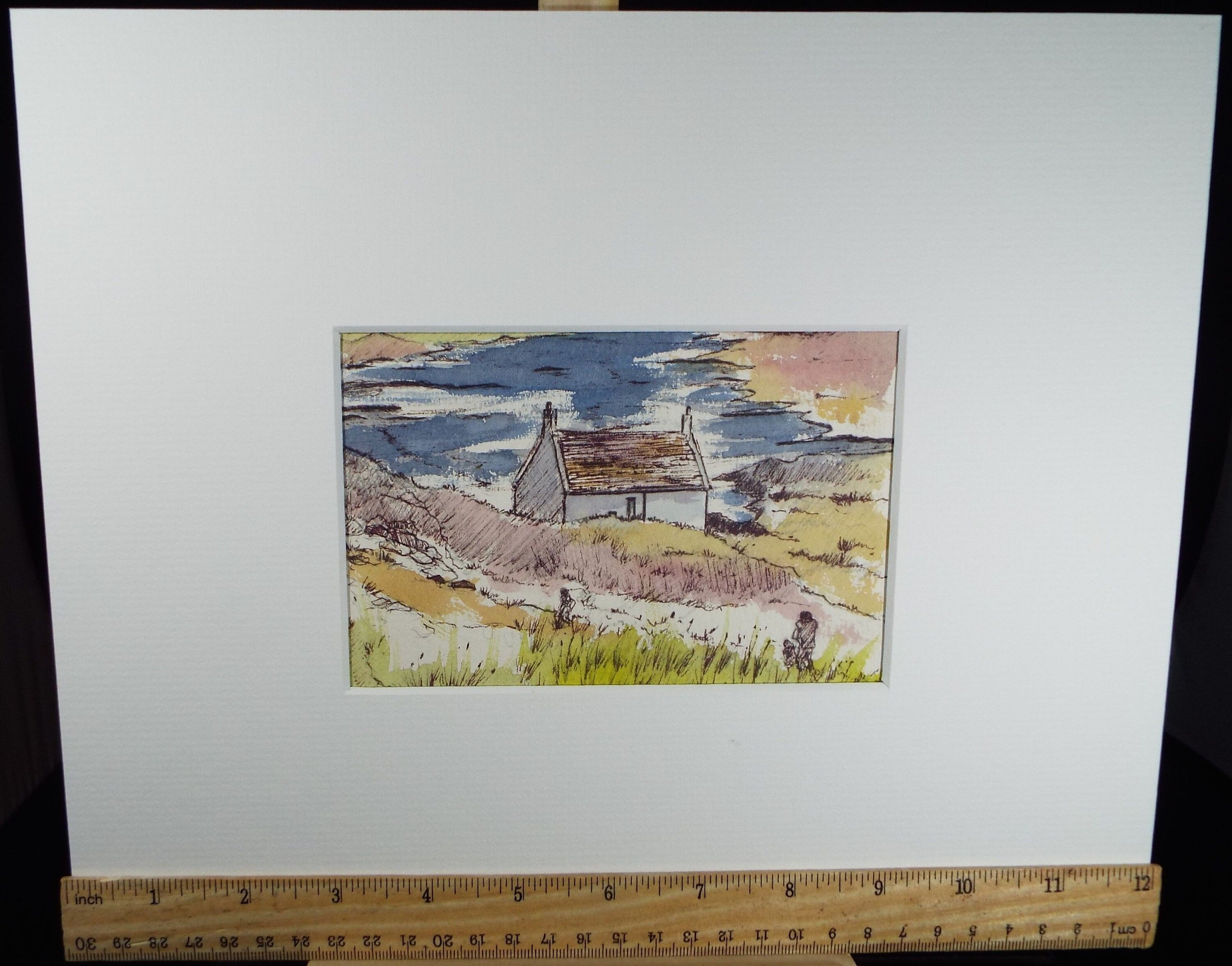 Original Watercolour, 'The Isle of Barra',circa 1990's, Artist unknown