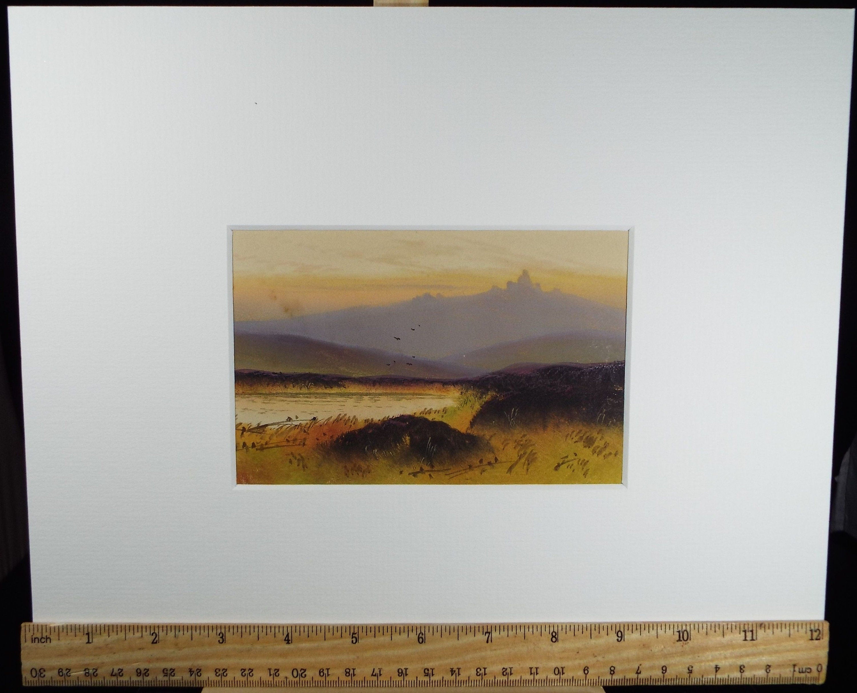 Original Watercolour, ' On Dartmoor', early 20th Century, Artist Unknown (intialled SM)