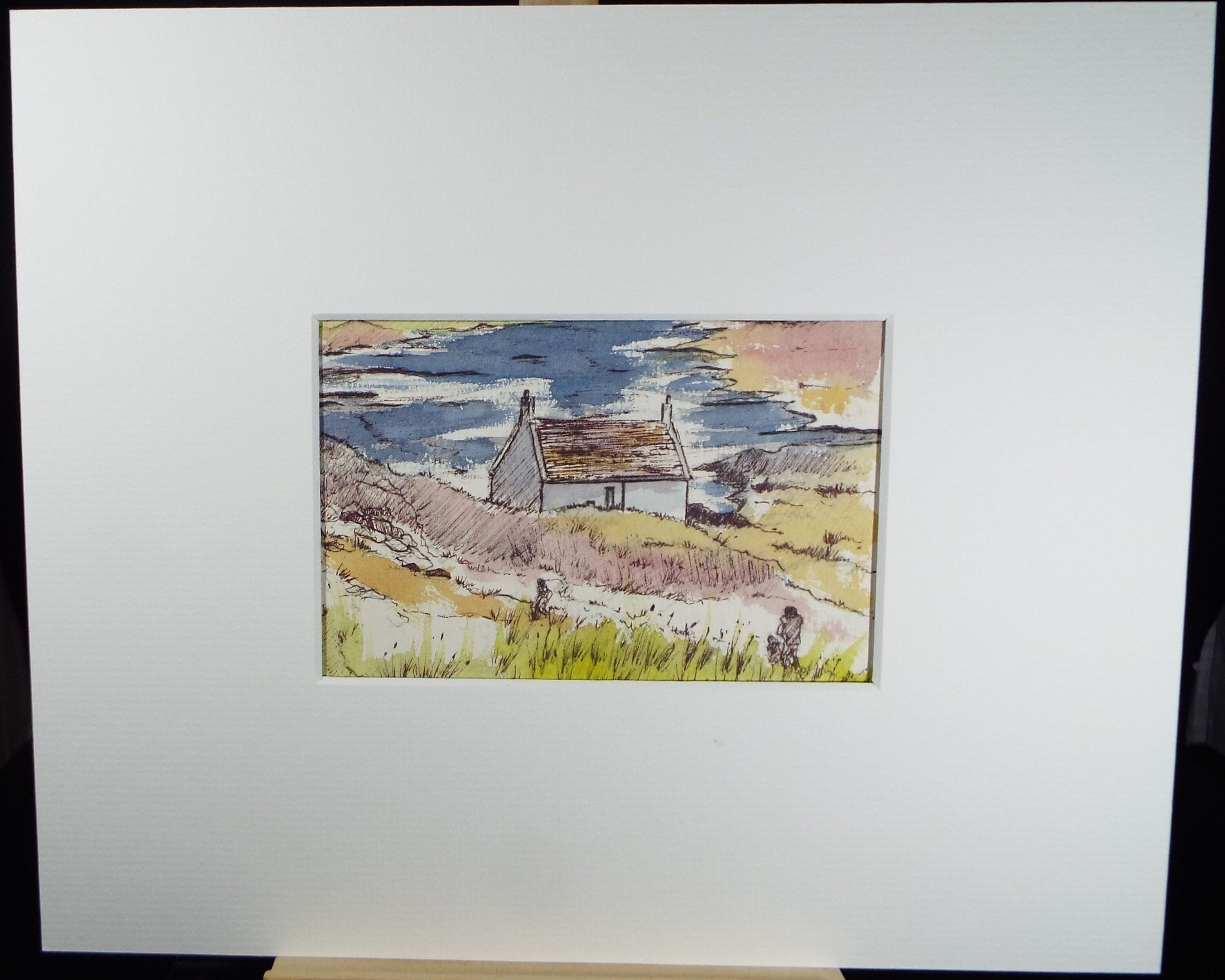 Original Watercolour, 'The Isle of Barra',circa 1990's, Artist unknown