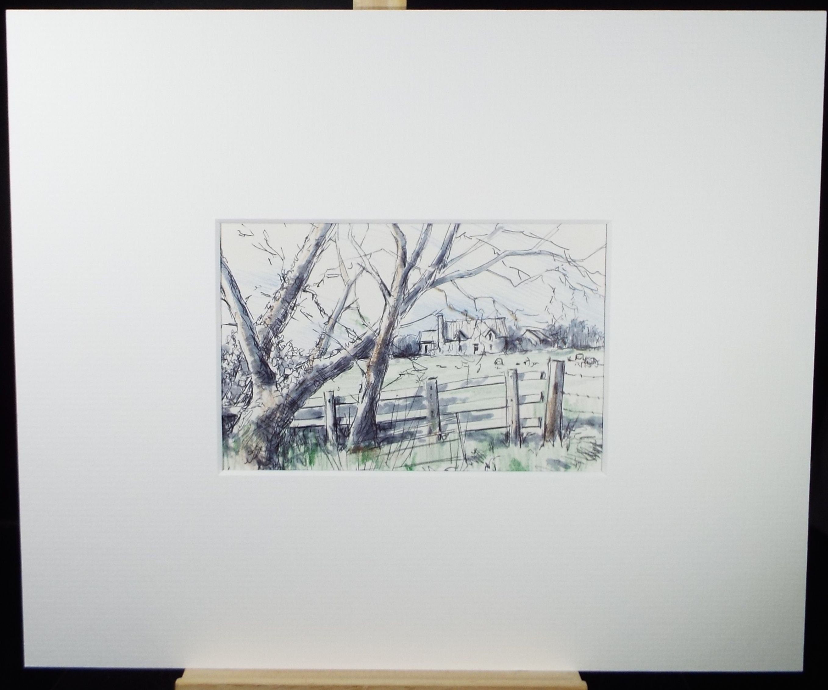 Original Watercolour & Ink, 'Puxton - a very quiet corner', Dated 1994, Artist Unknown