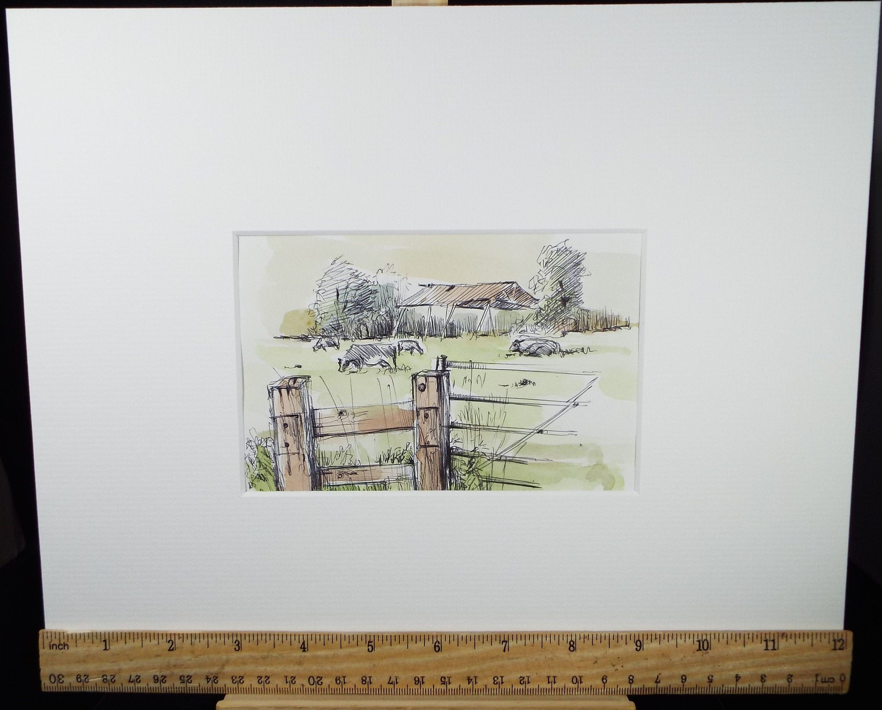 Original Watercolour & Ink, 'Shed - Somerset Gothic', Dated 1992,  Artist Unknown