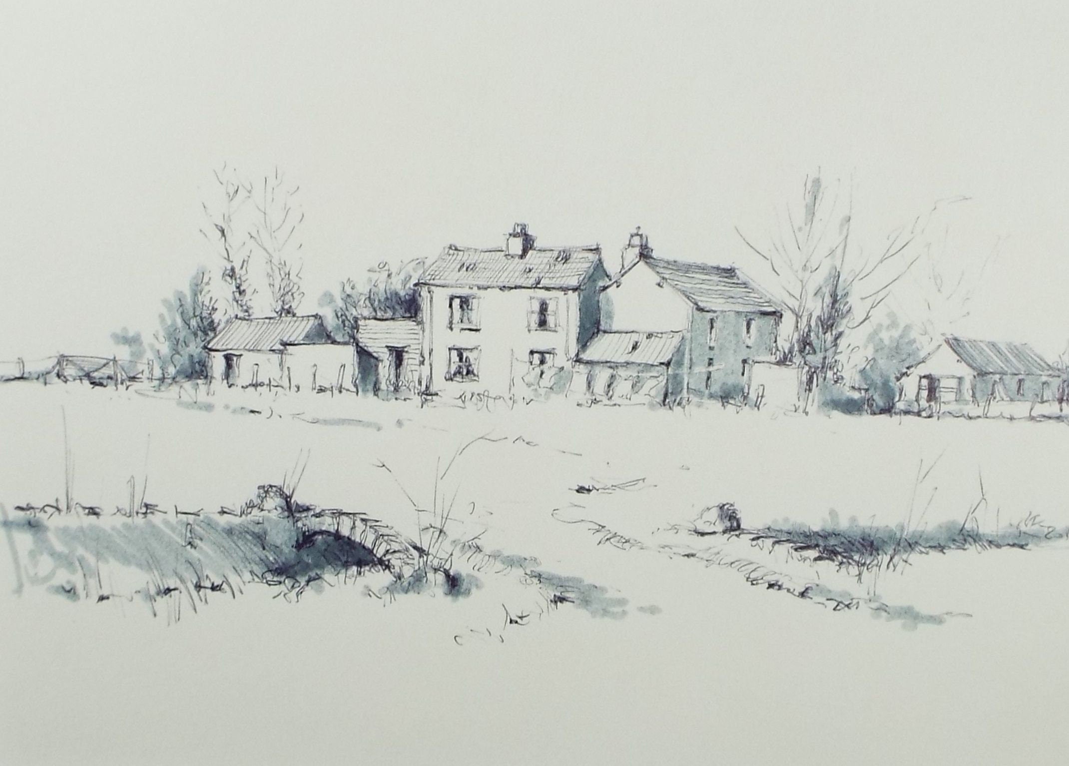 Original Watercolour & Ink, 'Oldbury Nait', Dated 1997,  Artist Unknown