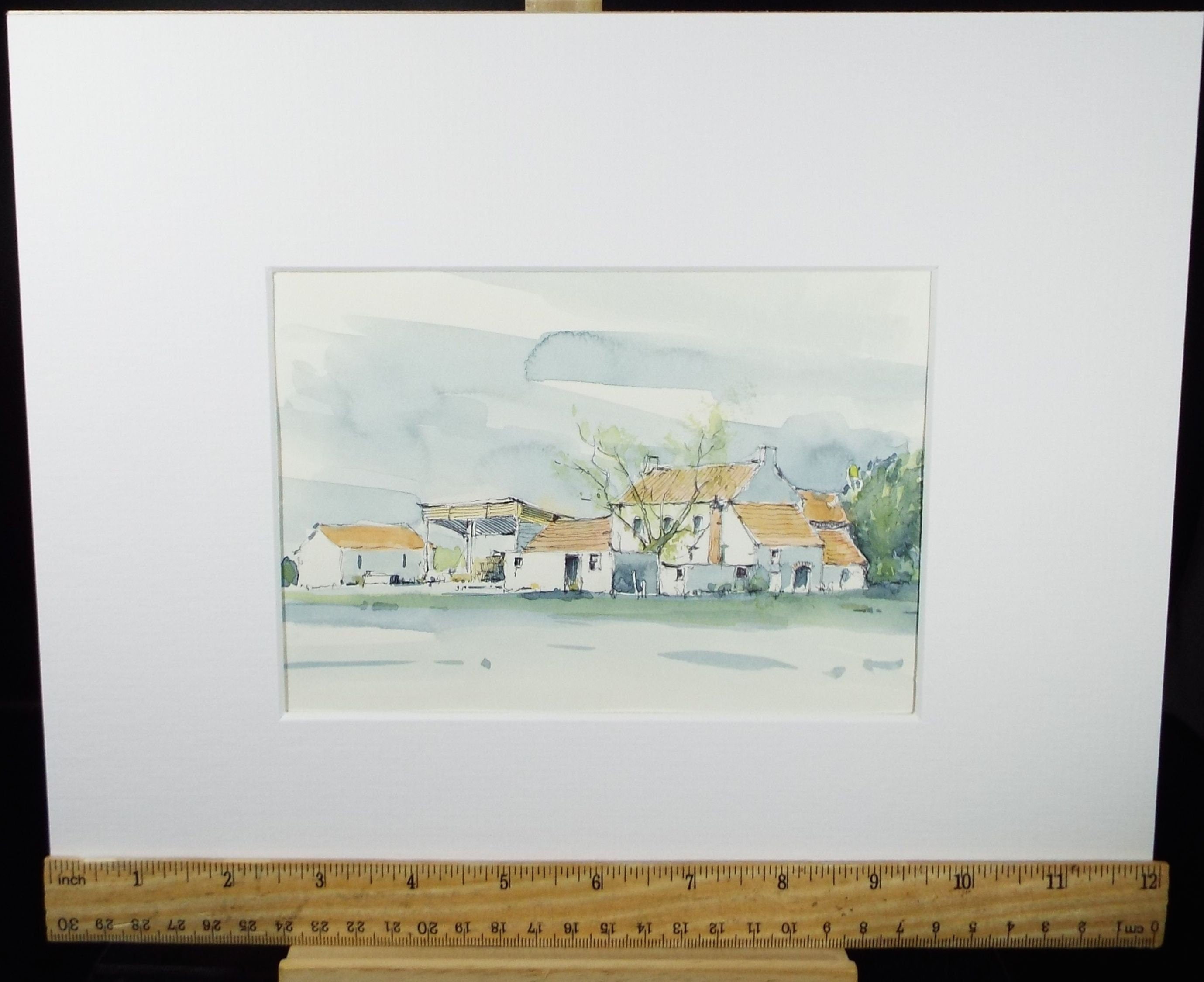 Original Watercolour & Ink, 'The Nait, Oldbury on Severn', Dated 1997 , Artist Unknown