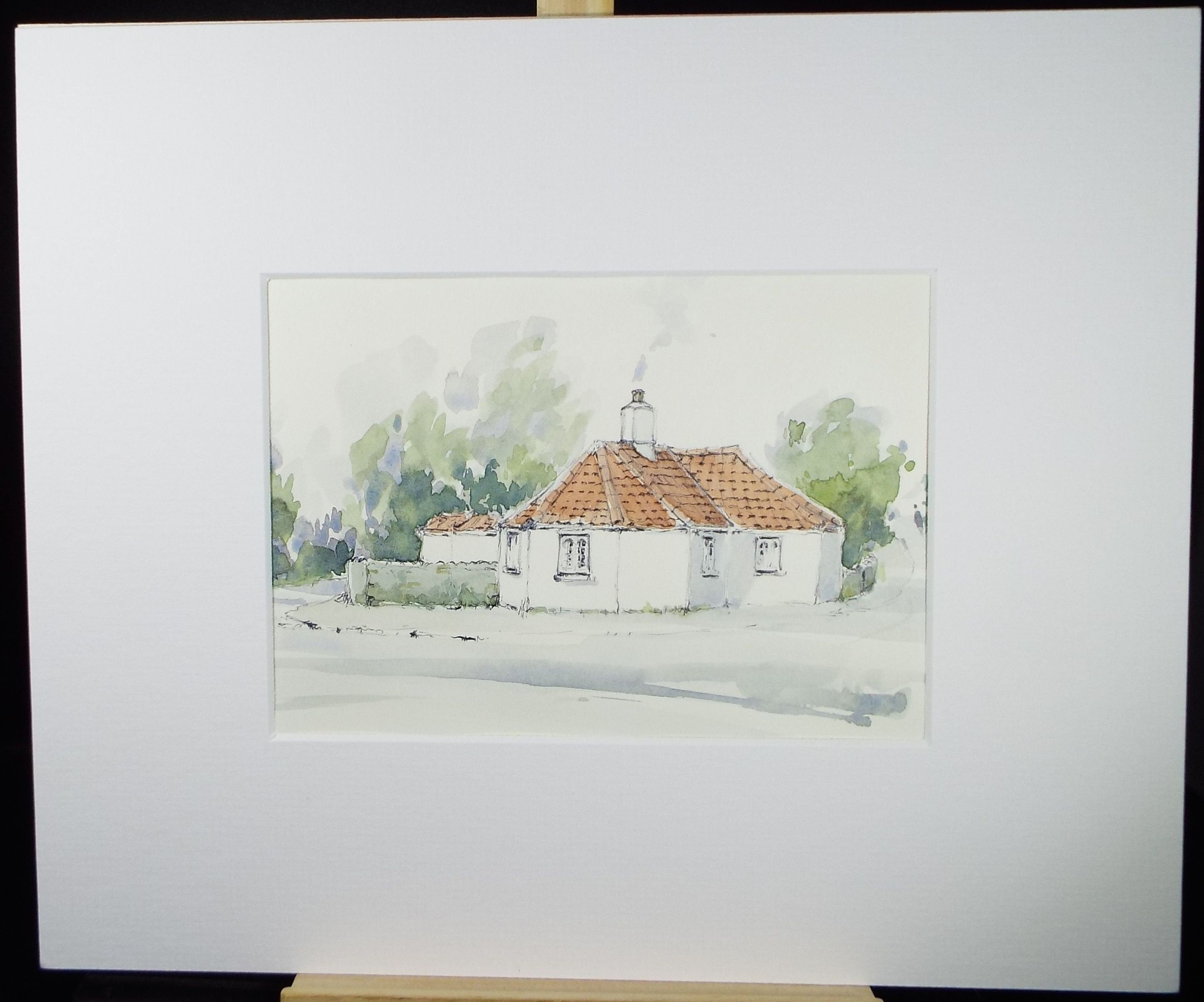 Original Watercolour & Ink, 'Shipham Turnpike', Dated 1997, Artist Unknown