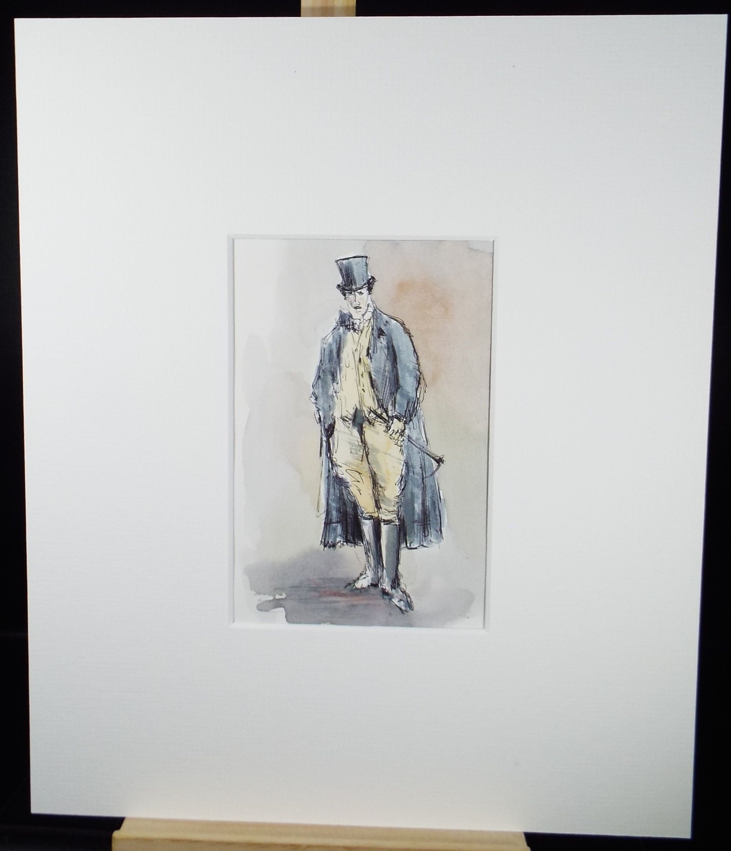 Original Watercolour & Ink, 'Lord Ribblesdale Sargeant', Circa 1990's,  Artist Unknown