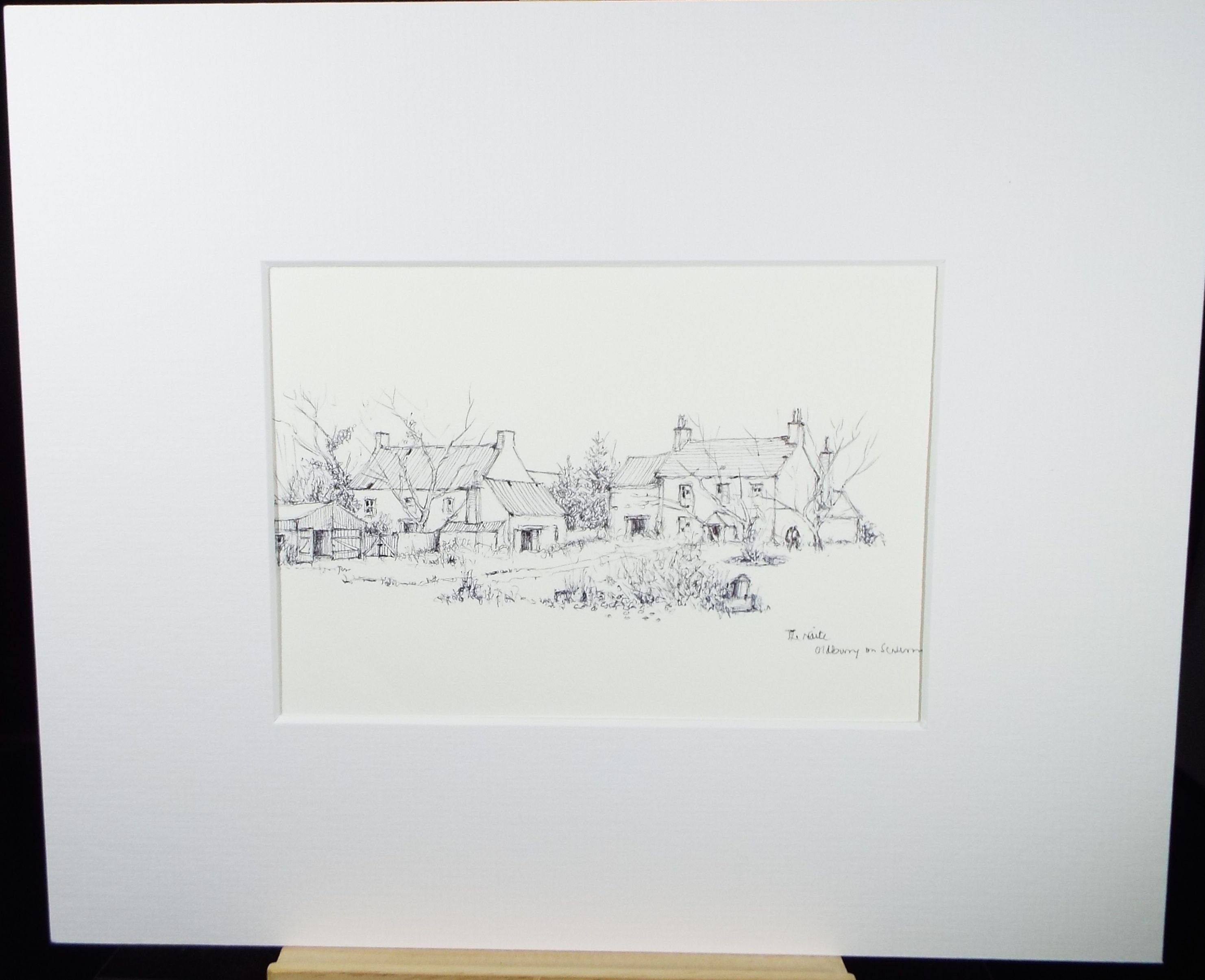 Original Watercolour & Ink, 'The Nait, Oldbury on Severn', Circa 1990's , Artist Unknown