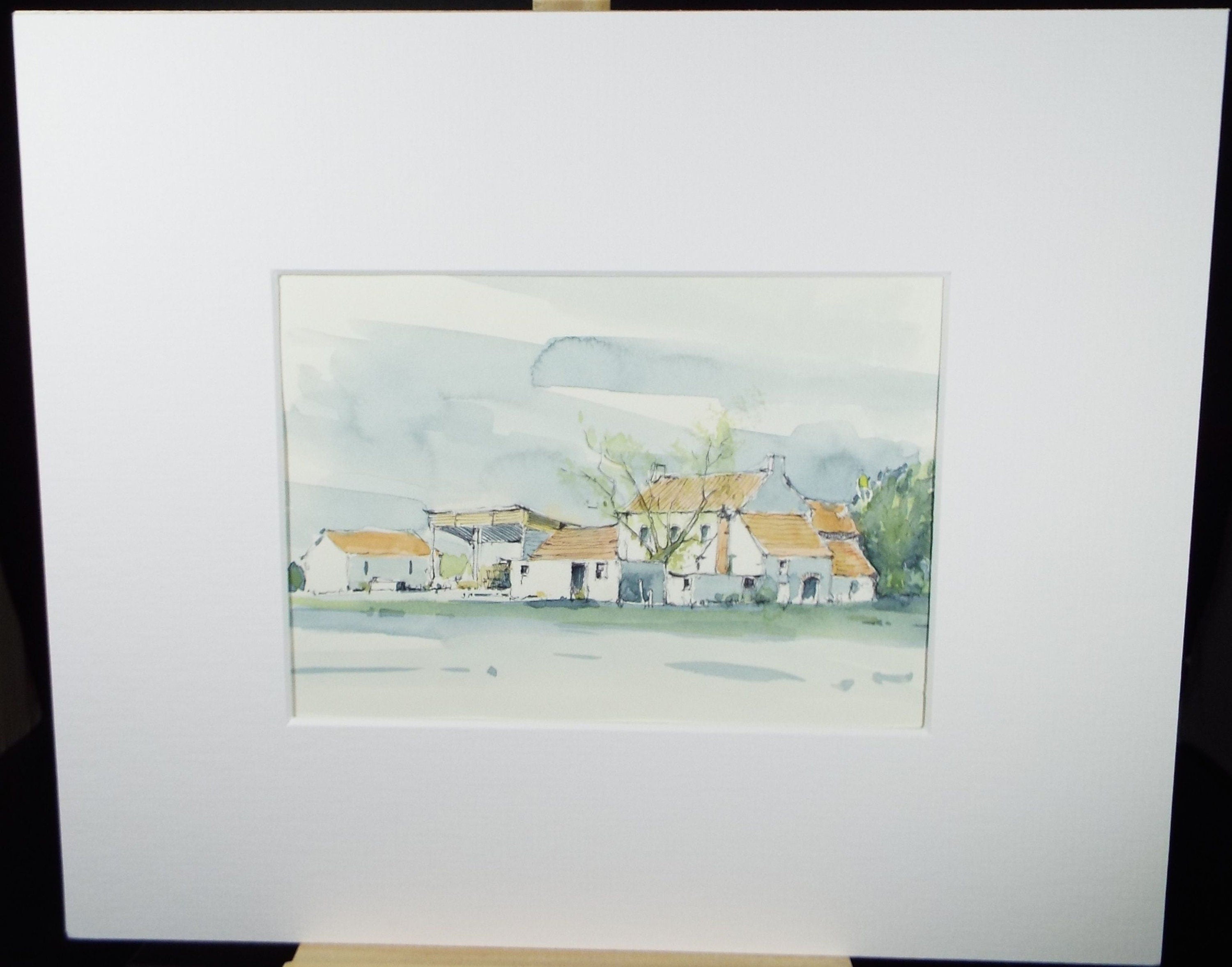 Original Watercolour & Ink, 'The Nait, Oldbury on Severn', Dated 1997 , Artist Unknown