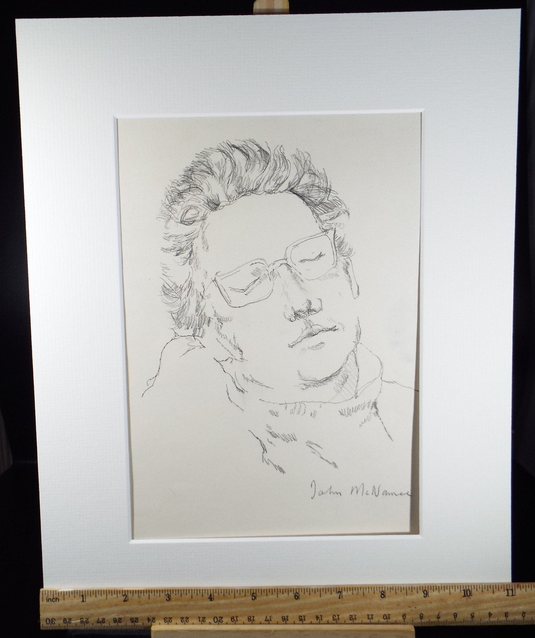 Original Pencil Drawing, 'Sleeping man', c1980's, John McNamara