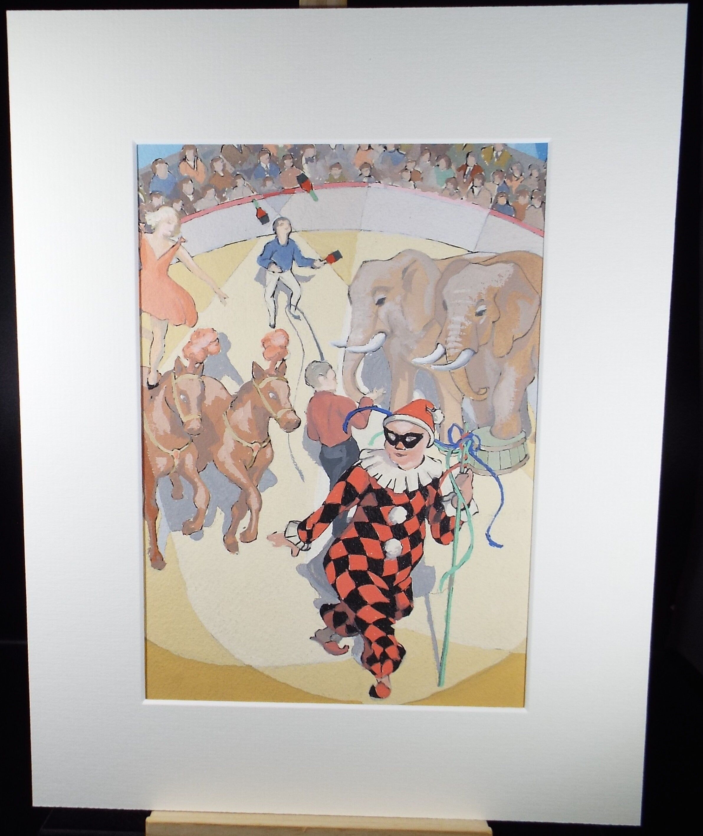 Original watercolour, 'The Circus', Circa 1990's, Paul Winby