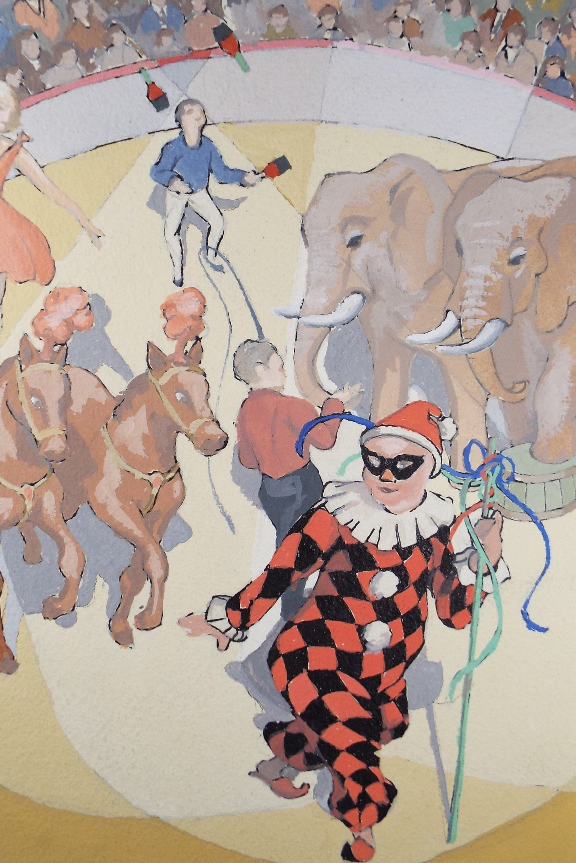 Original watercolour, 'The Circus', Circa 1990's, Paul Winby