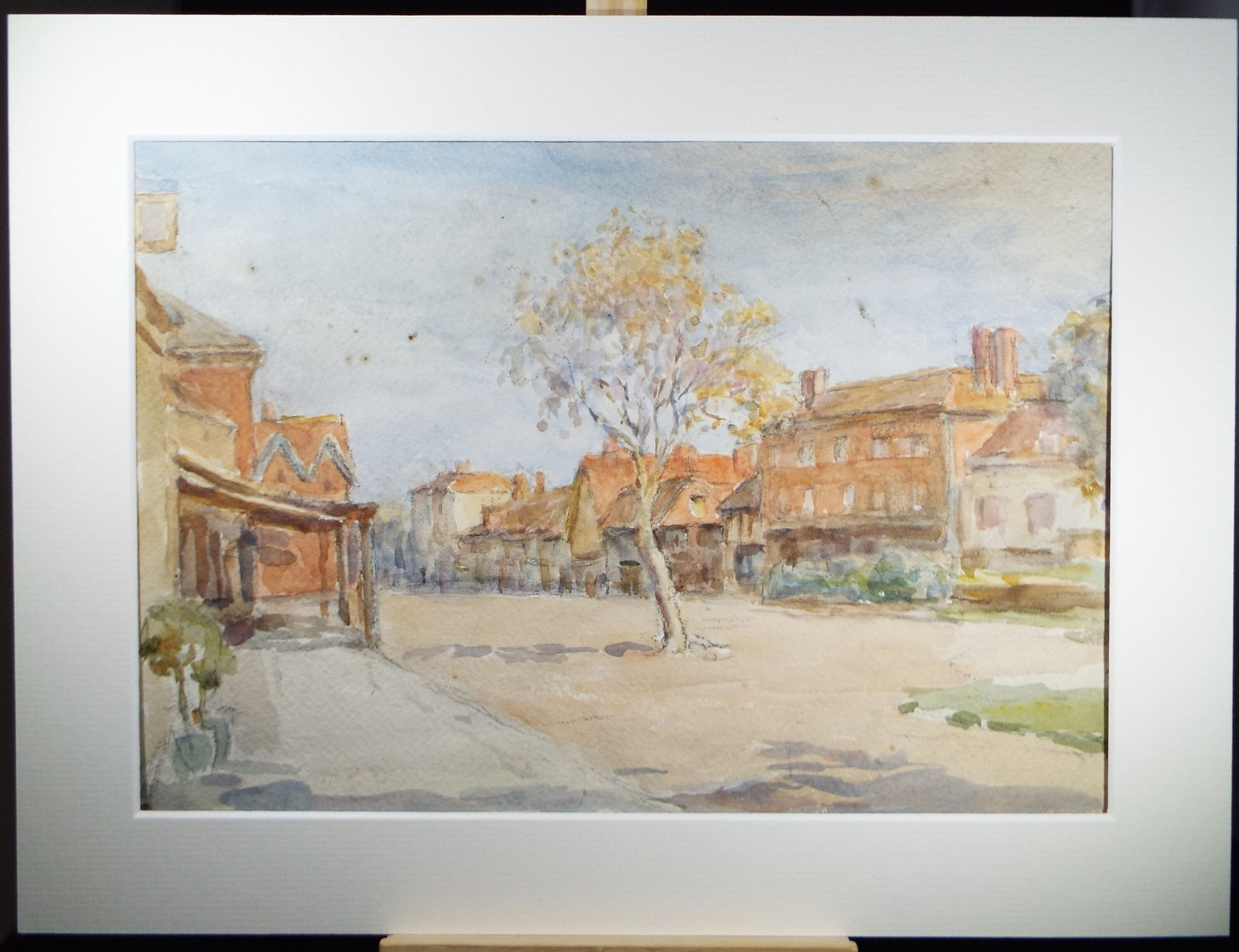 Original Watercolour, 'Street Scene', Circa 1950's, C R Chase (1898-1988)