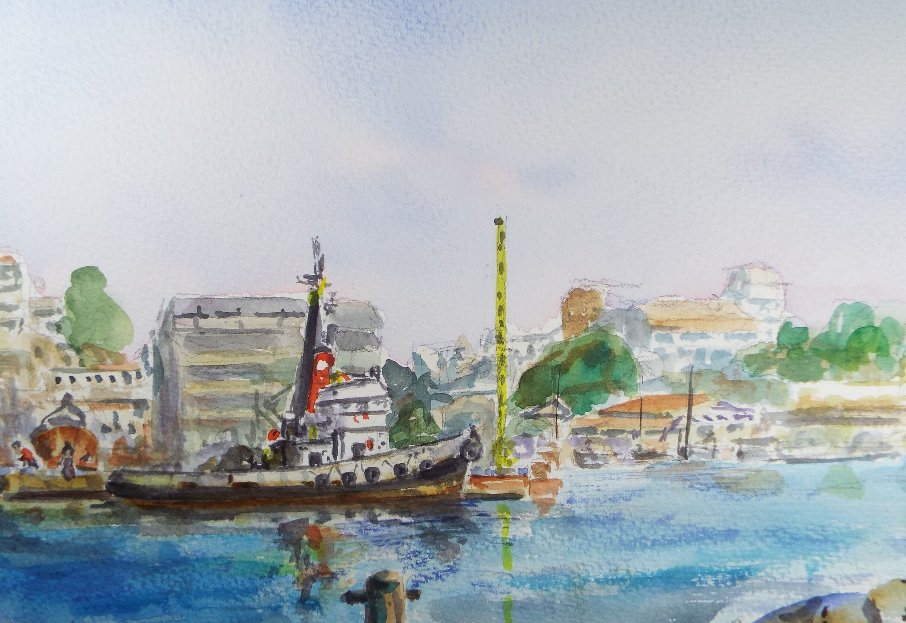 Original Watercolour, 'Palermo', dated 1996, Artist Unknown