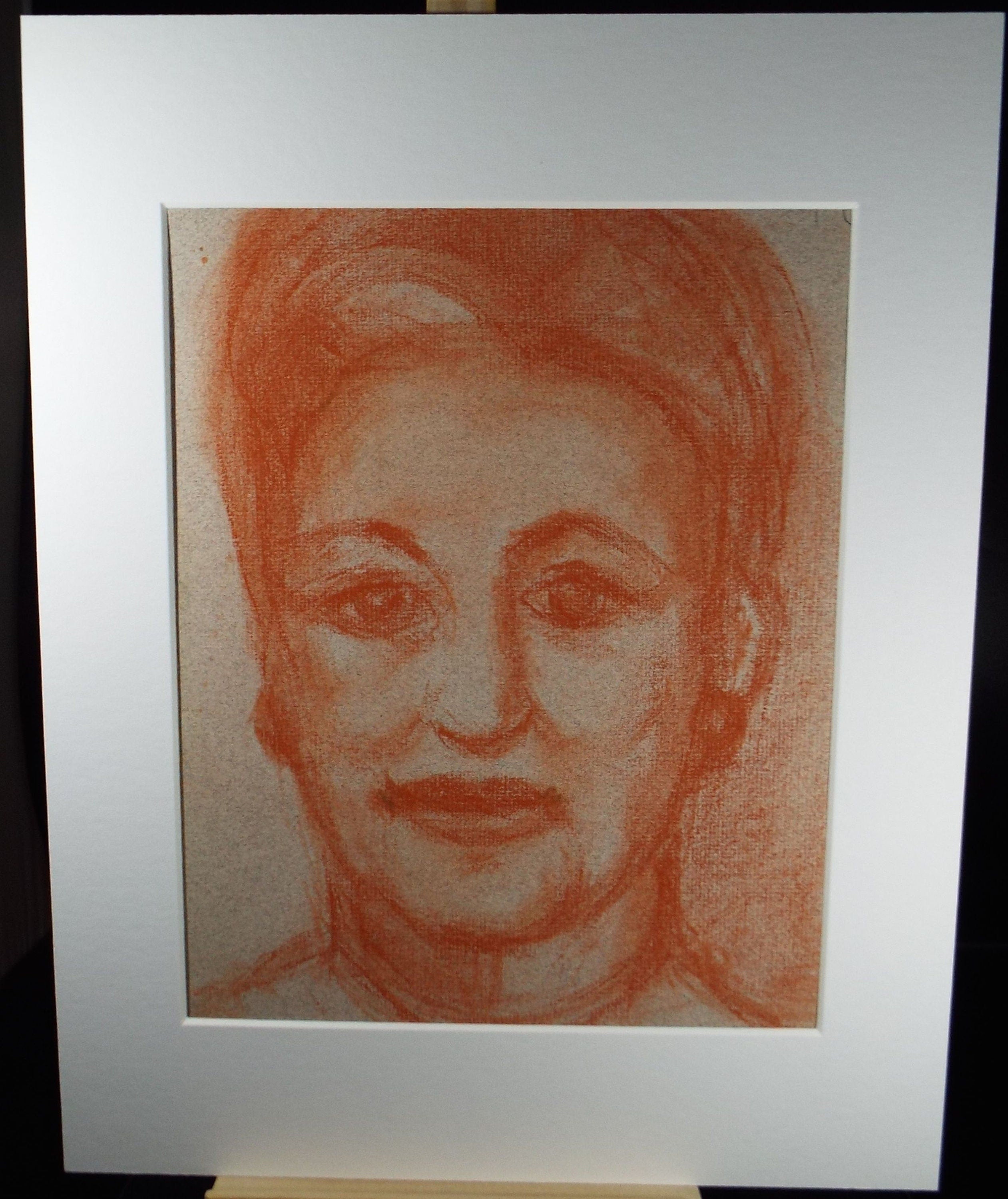 Original Pastel Drawing, 'Portrait of a Woman',  Paivio Knighton, (active 1968-c1986)