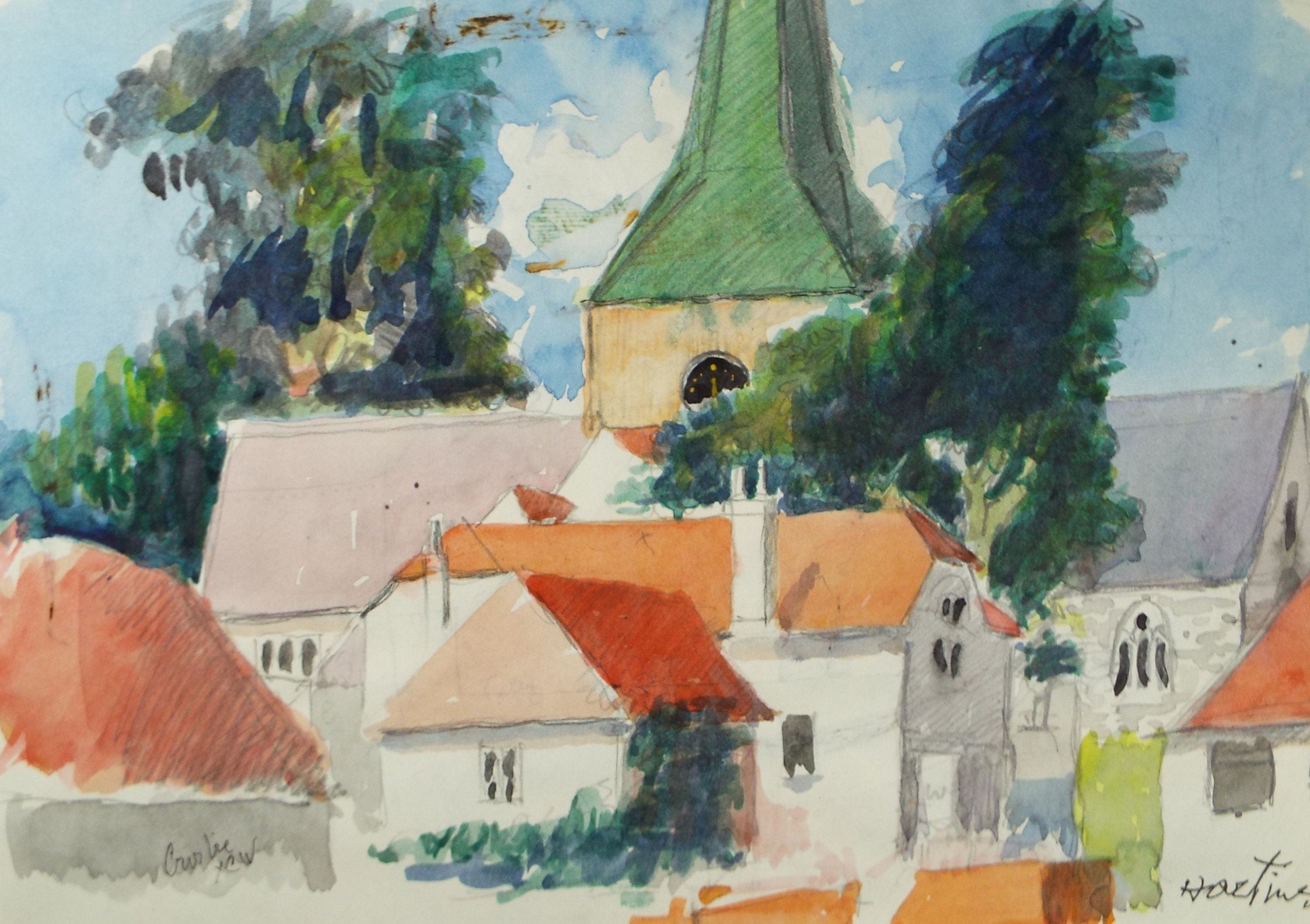 Original Watercolour on paper, 'Hastings', William Crosbie RSA, RGI (1915-1999), Dated 1994