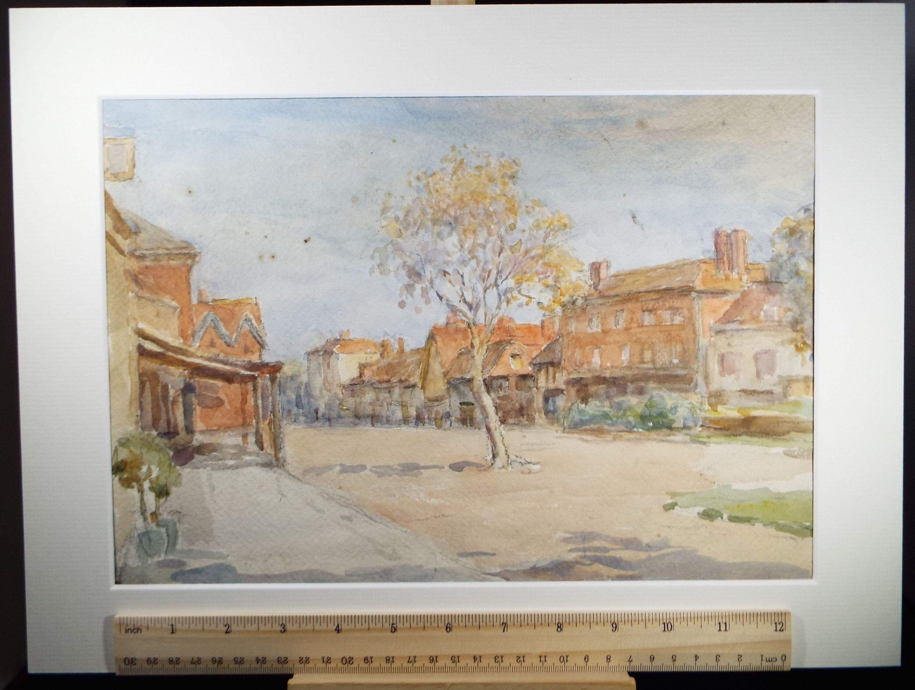 Original Watercolour, 'Street Scene', Circa 1950's, C R Chase (1898-1988)