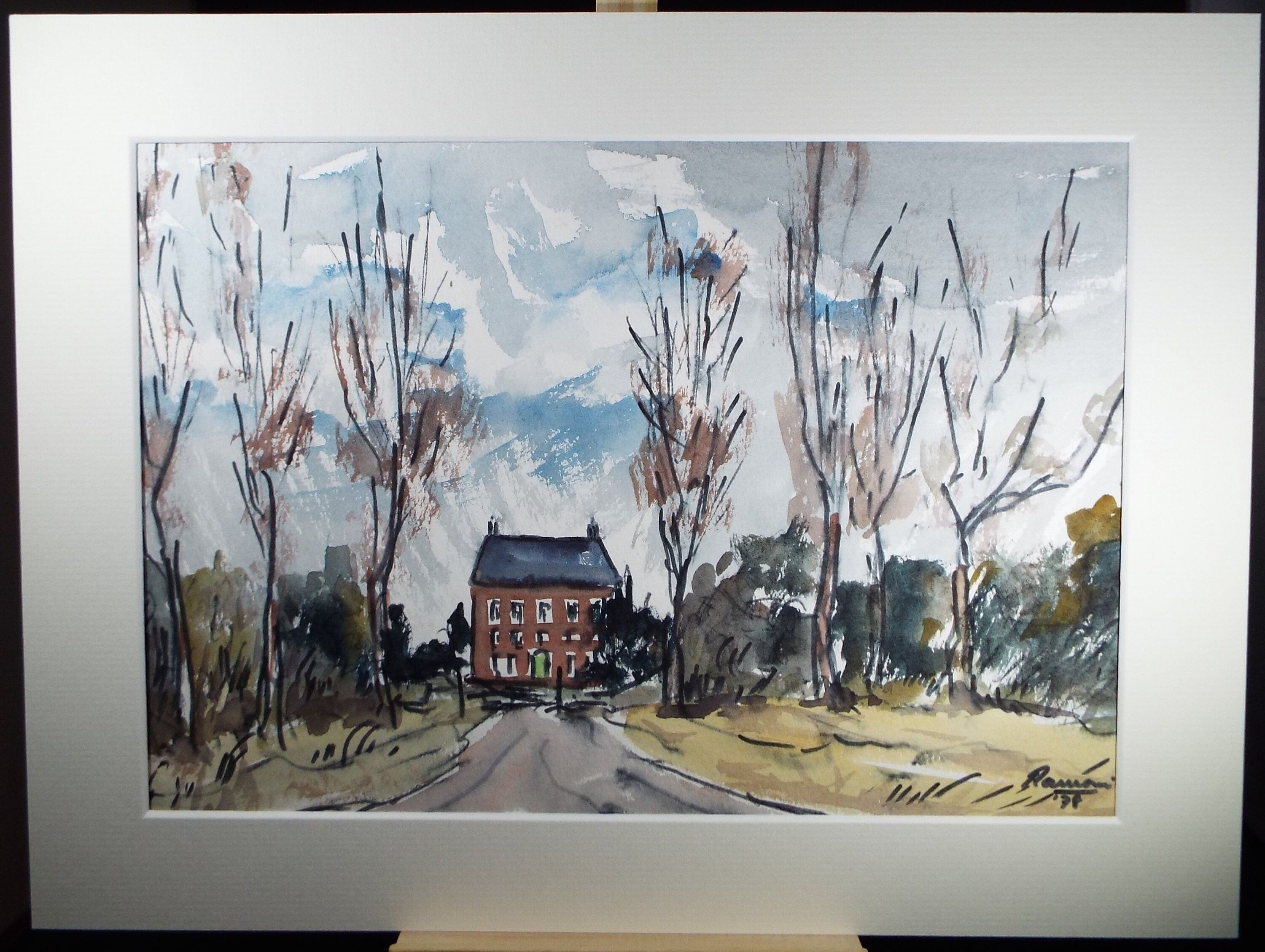 Original Watercolour, 'A Country House, Dated 1978, Artist Unknown