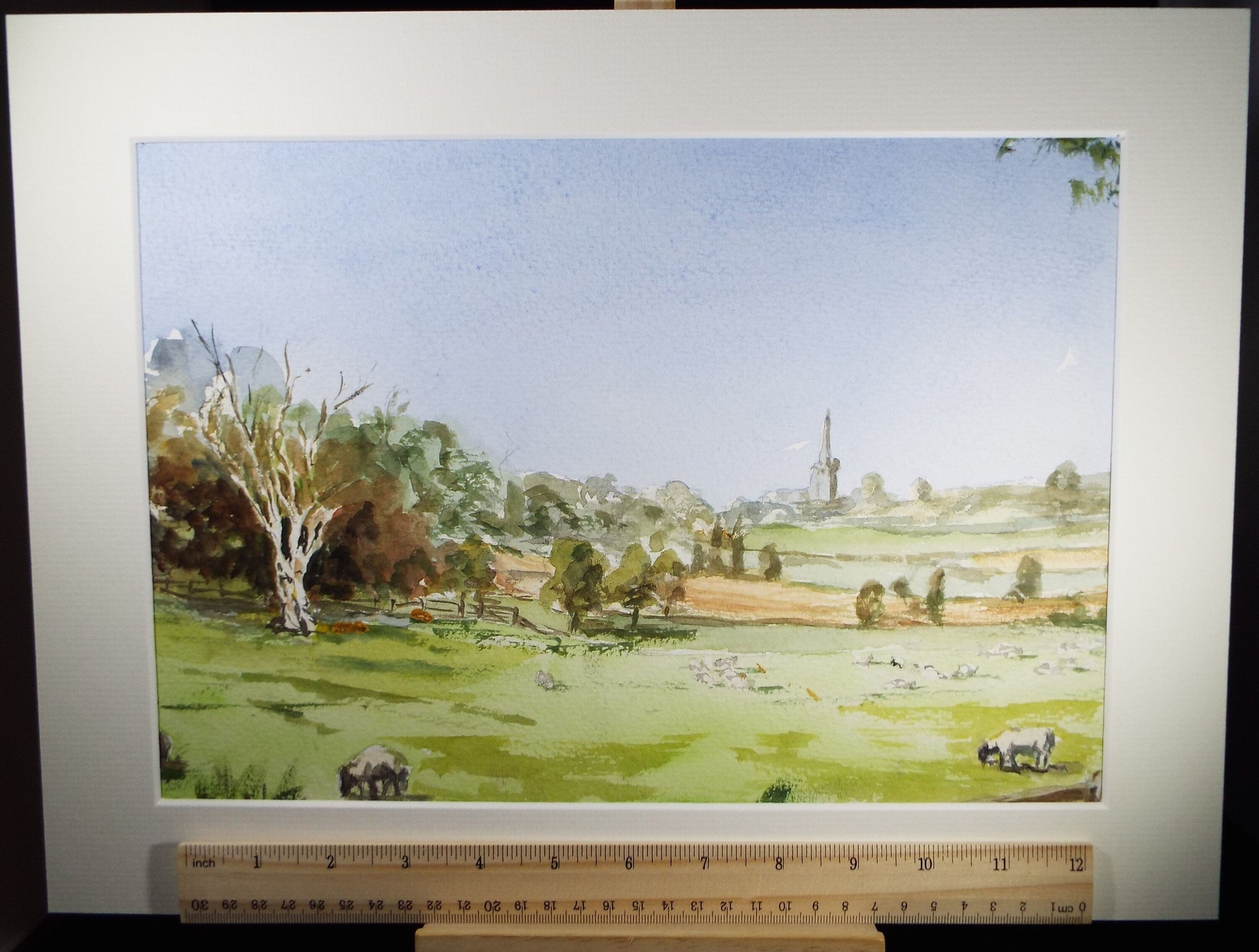 Original Watercolour, 'Green Valley', c1990's, Artist Unknown