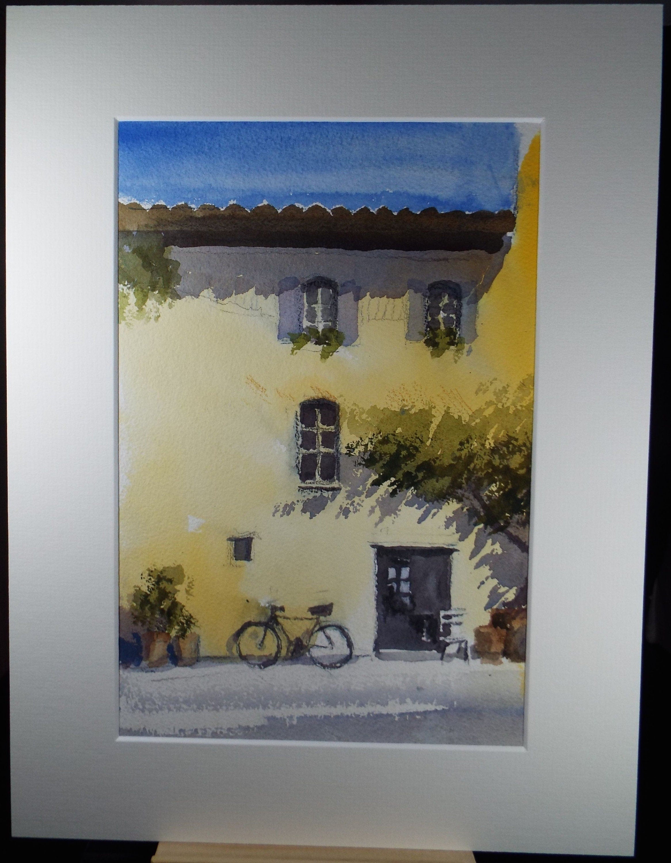 Original Watercolour on Paper, 'Village House', Paul Winby, Circa 1990's