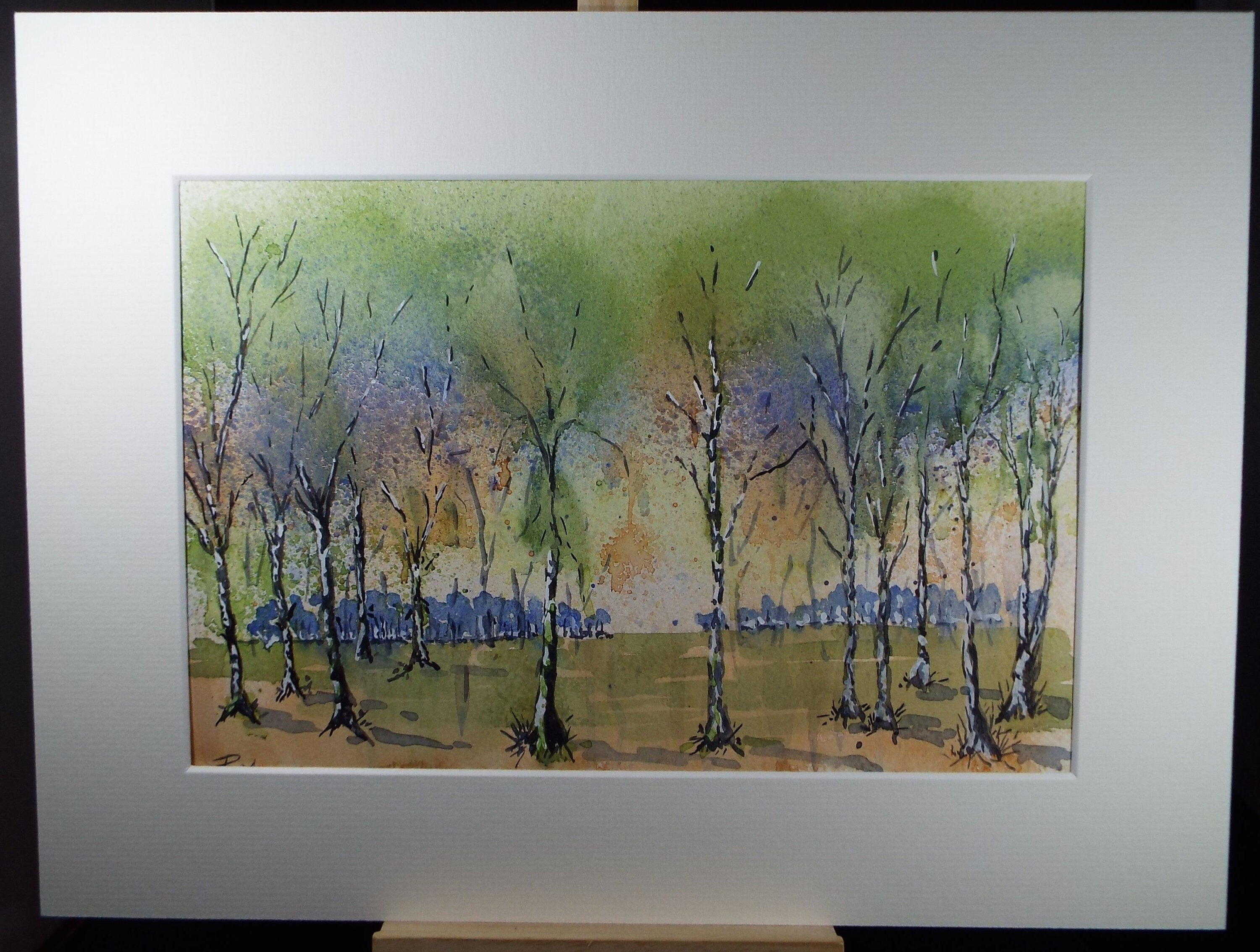 Original Watercolour, 'Stand of Trees', dated 1994, Artist Unknown