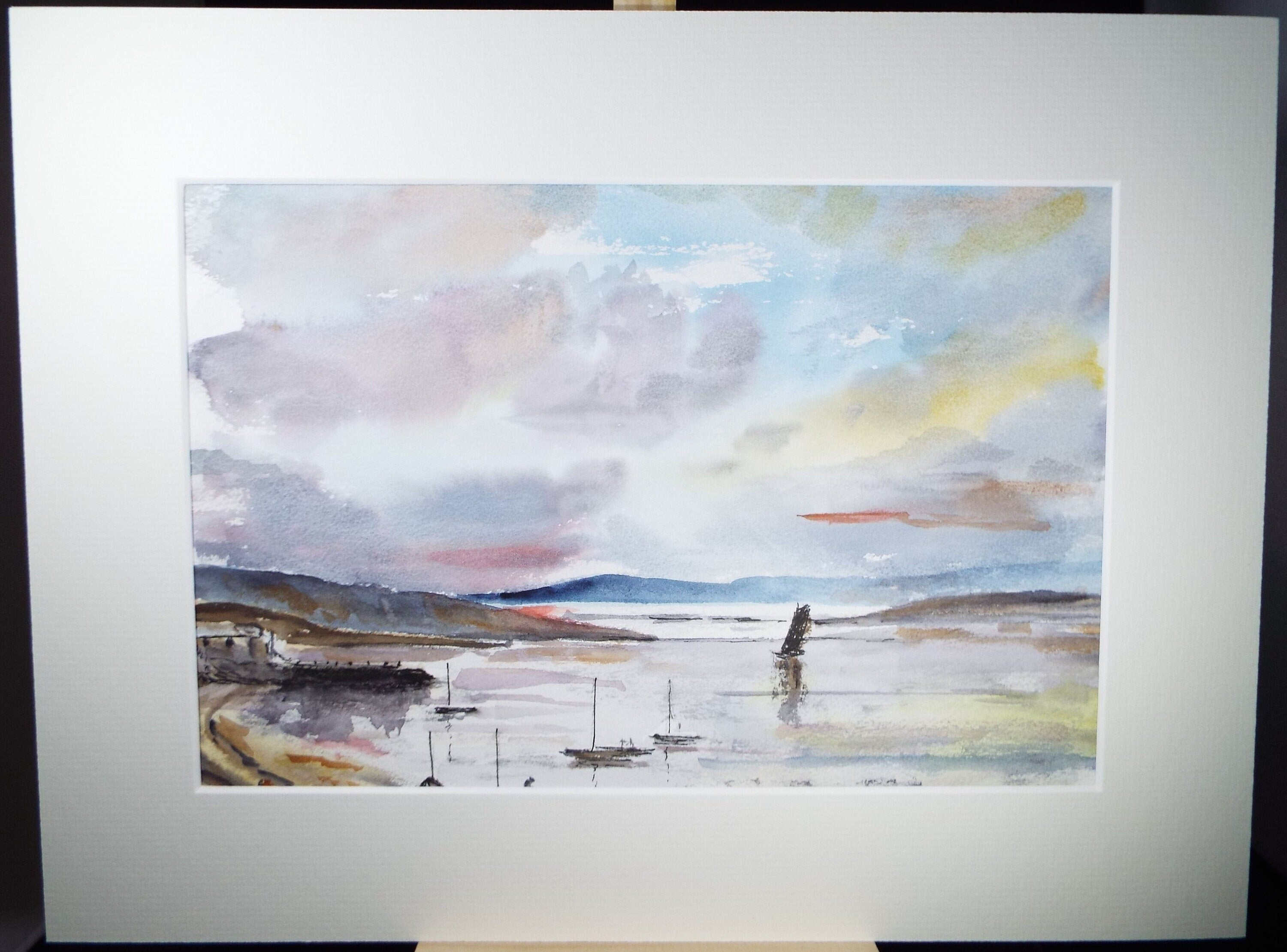 Original Watercolour, 'Scottish Loch', Dated 1996, Unknown Artist