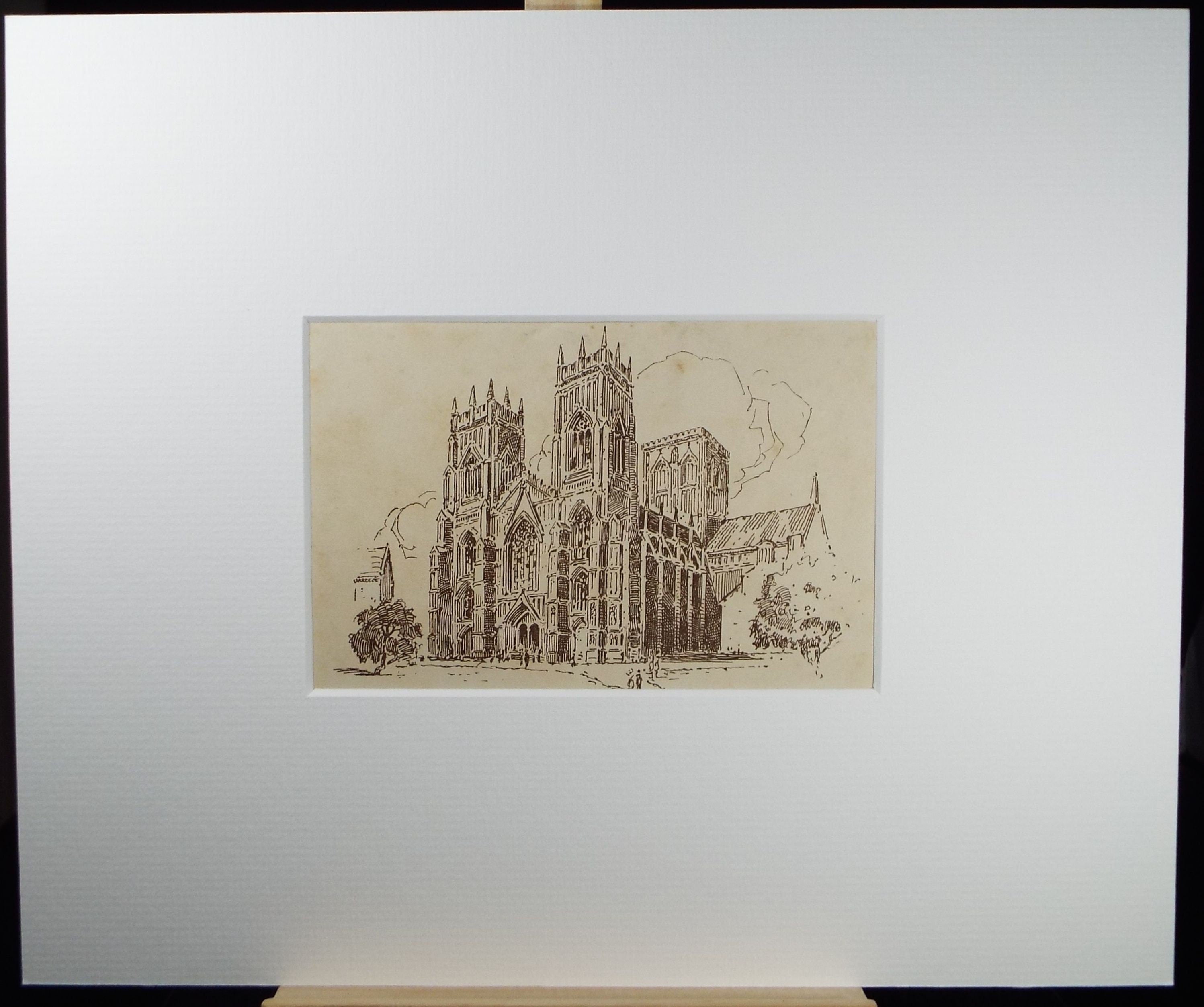 Original Pen & Ink, 'York Minster', Early 20th Century, Artist unknown