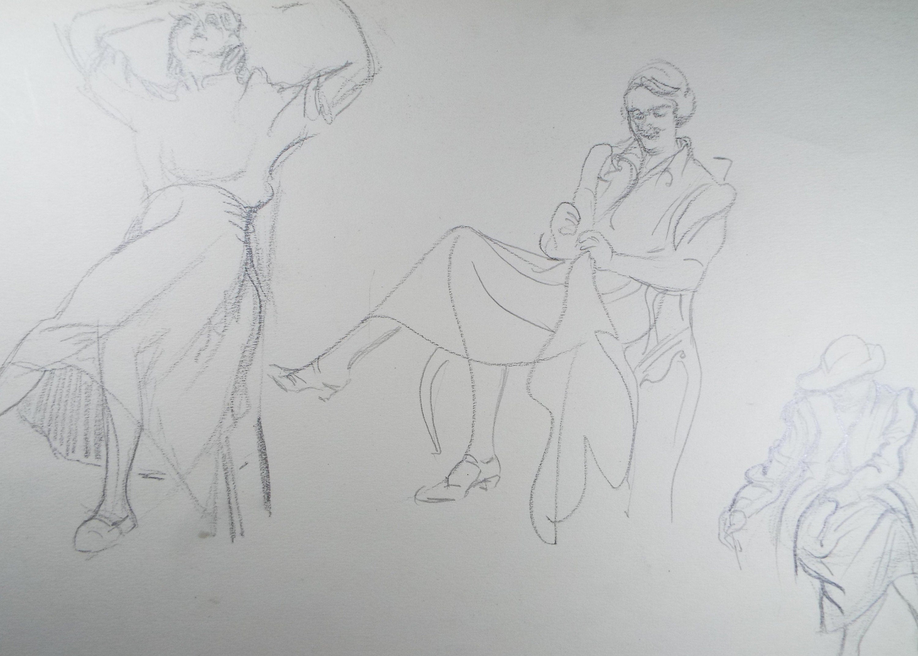 Original Pencil Drawing, 'Figure Studies', Ivy T. Attwell (20th Century, British)