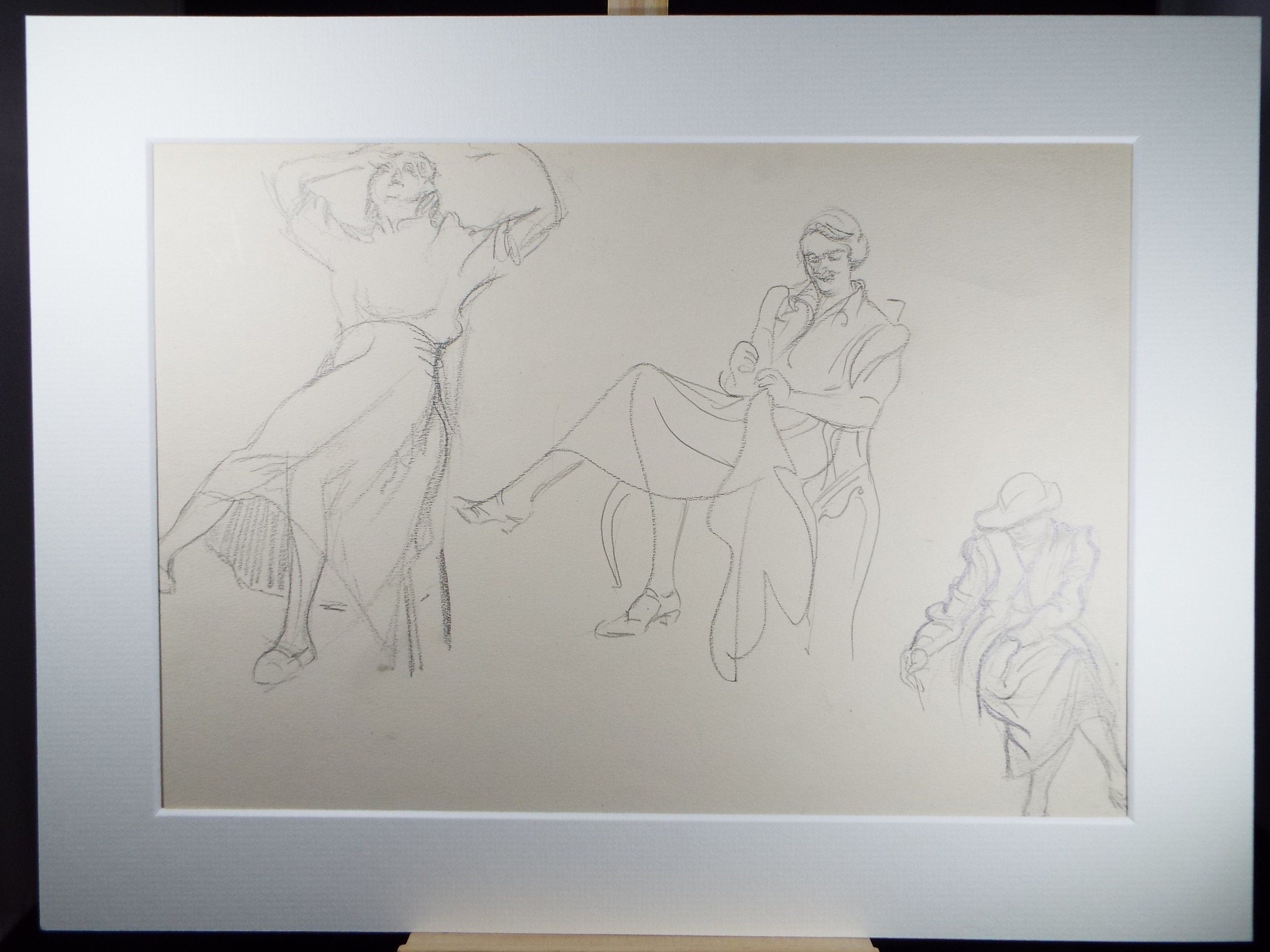 Original Pencil Drawing, 'Figure Studies', Ivy T. Attwell (20th Century, British)