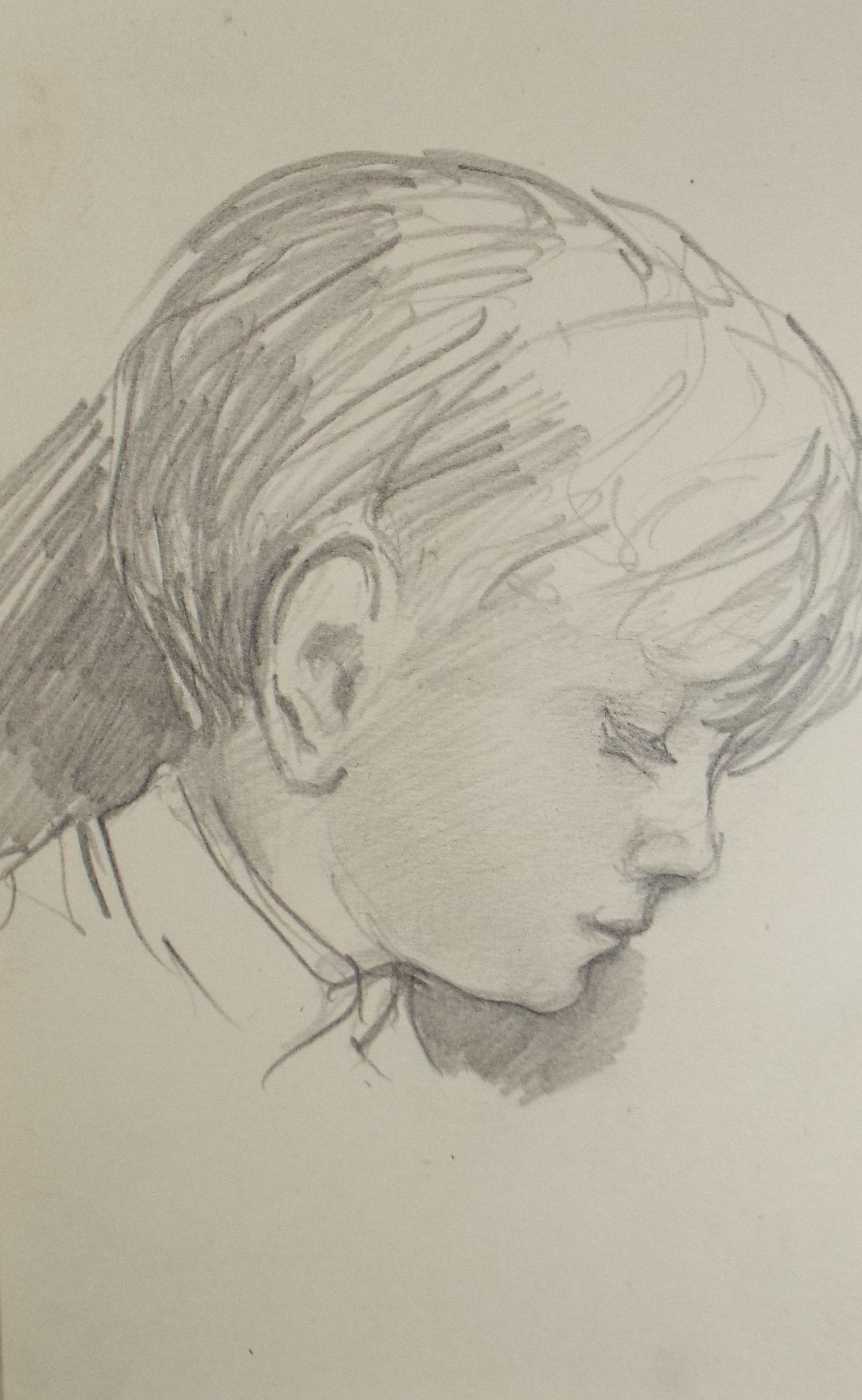 Original Pencil Sketch, Michael Lyne (1912-1989),'Study of a Boy', Mid 20th Century